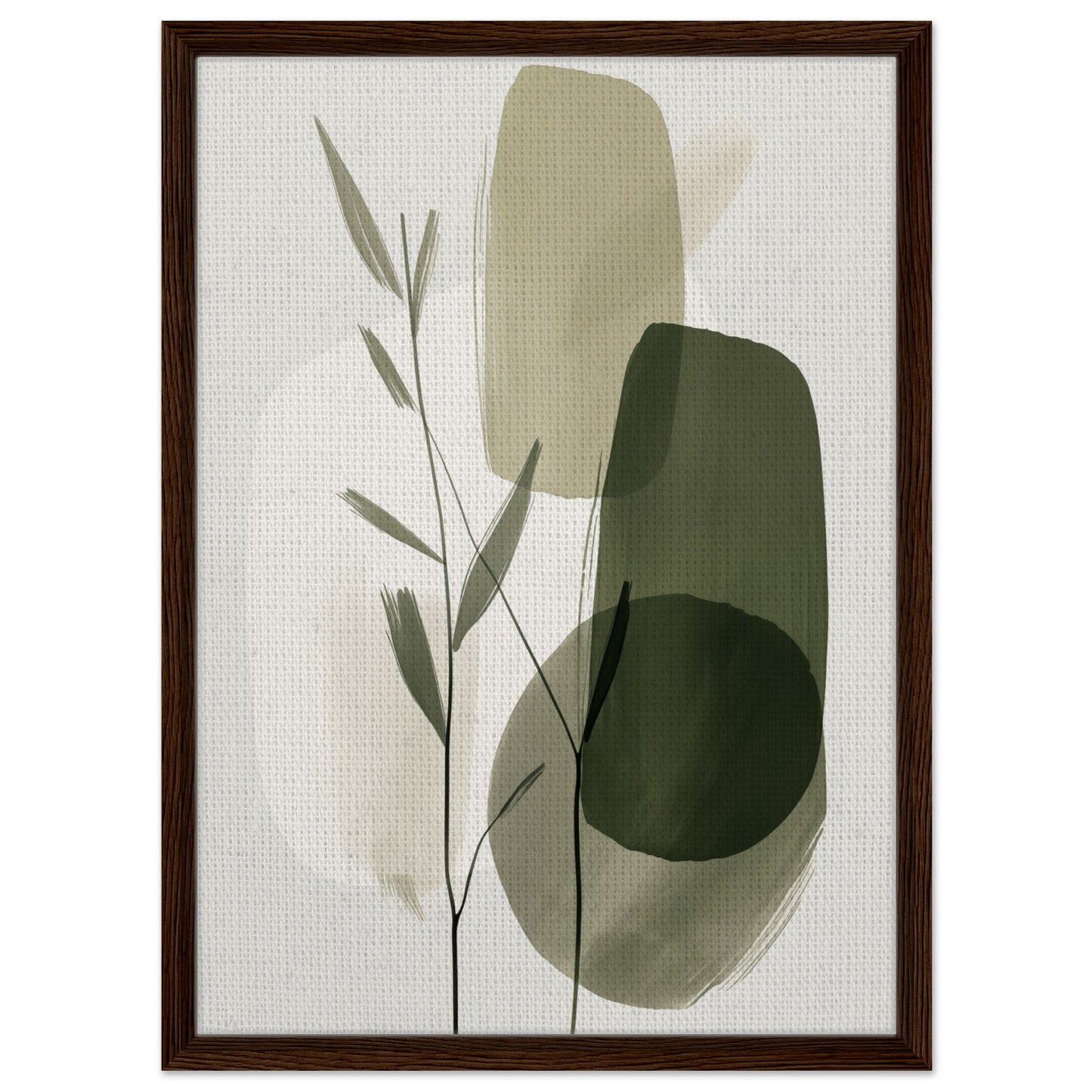 Harmonie des Wachstums | Gerahmte Leinwand 50x70 cm 20x28″ Rahmen aus dunklem Holz - Pixara