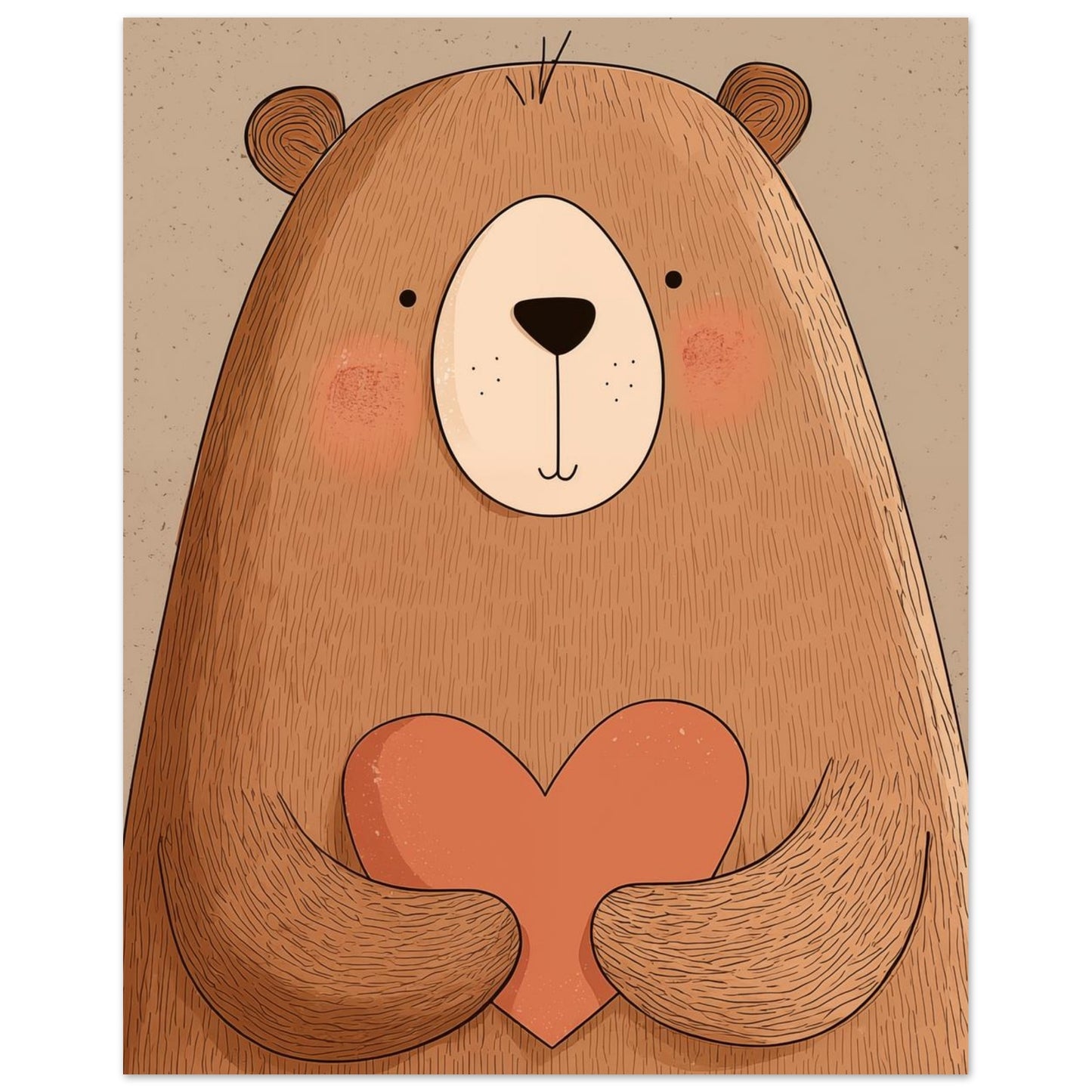 Herzbär 20x25 cm - Pixara