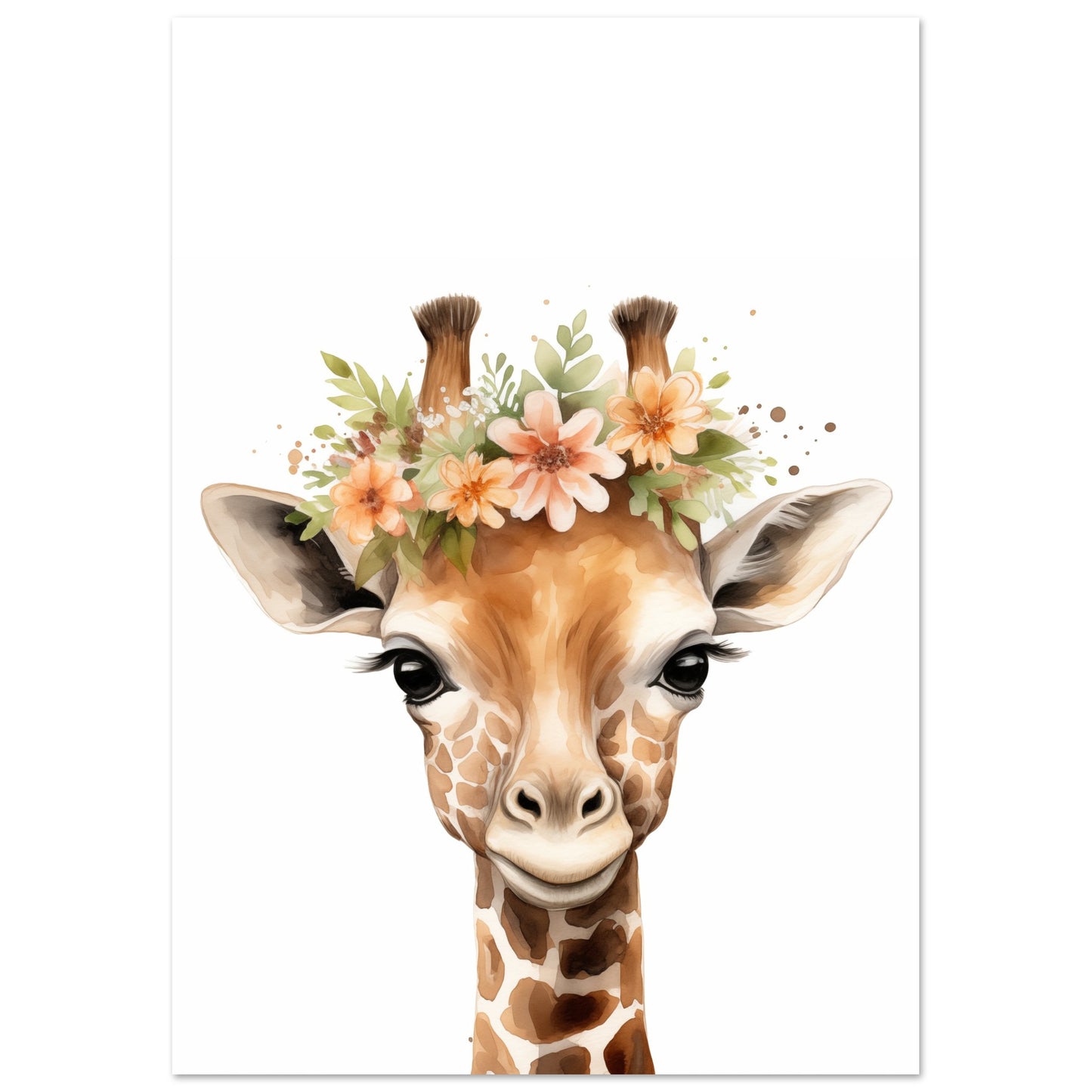 Giraffe "Giselle" Poster A4 21x29.7 cm - Pixara