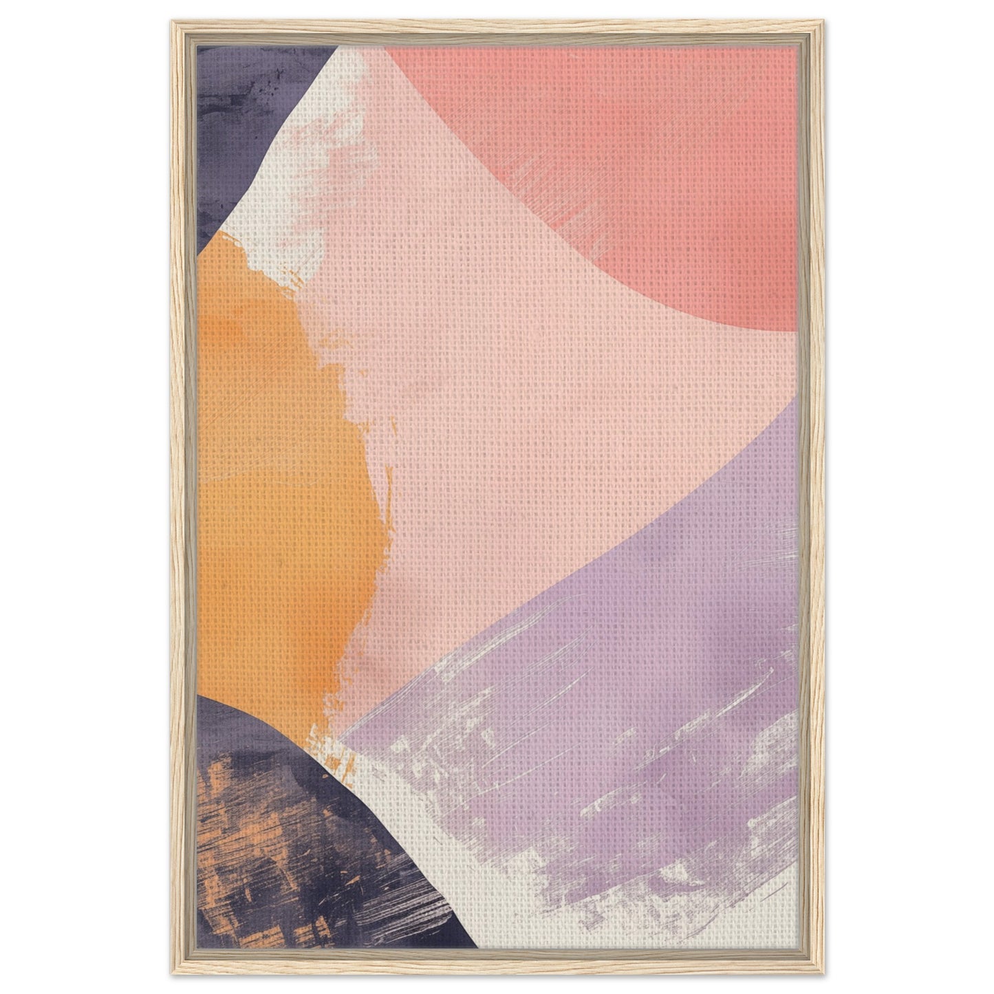 Geometrische Morgenröte | Gerahmte Leinwand Holzrahmen 60x90 cm - Pixara