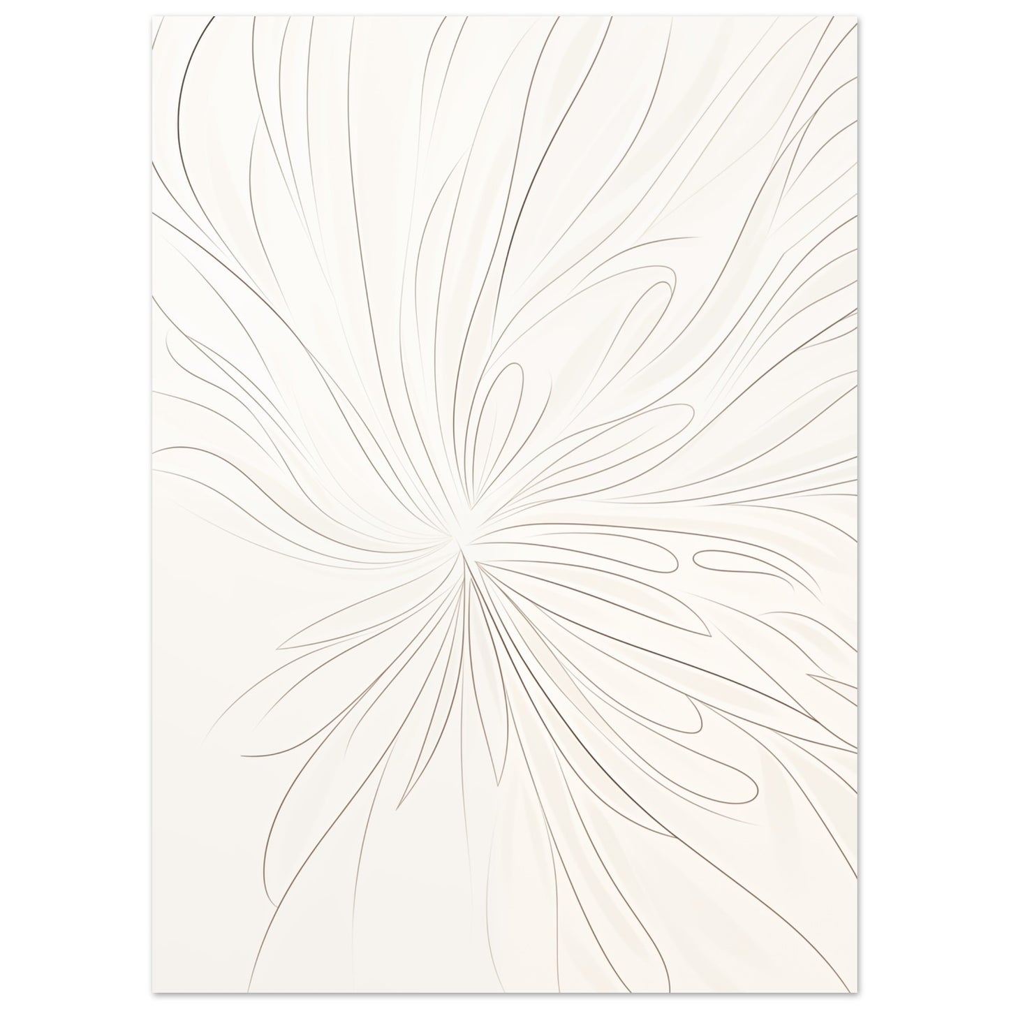 Feathery Lines Poster 13x18 cm - Pixara