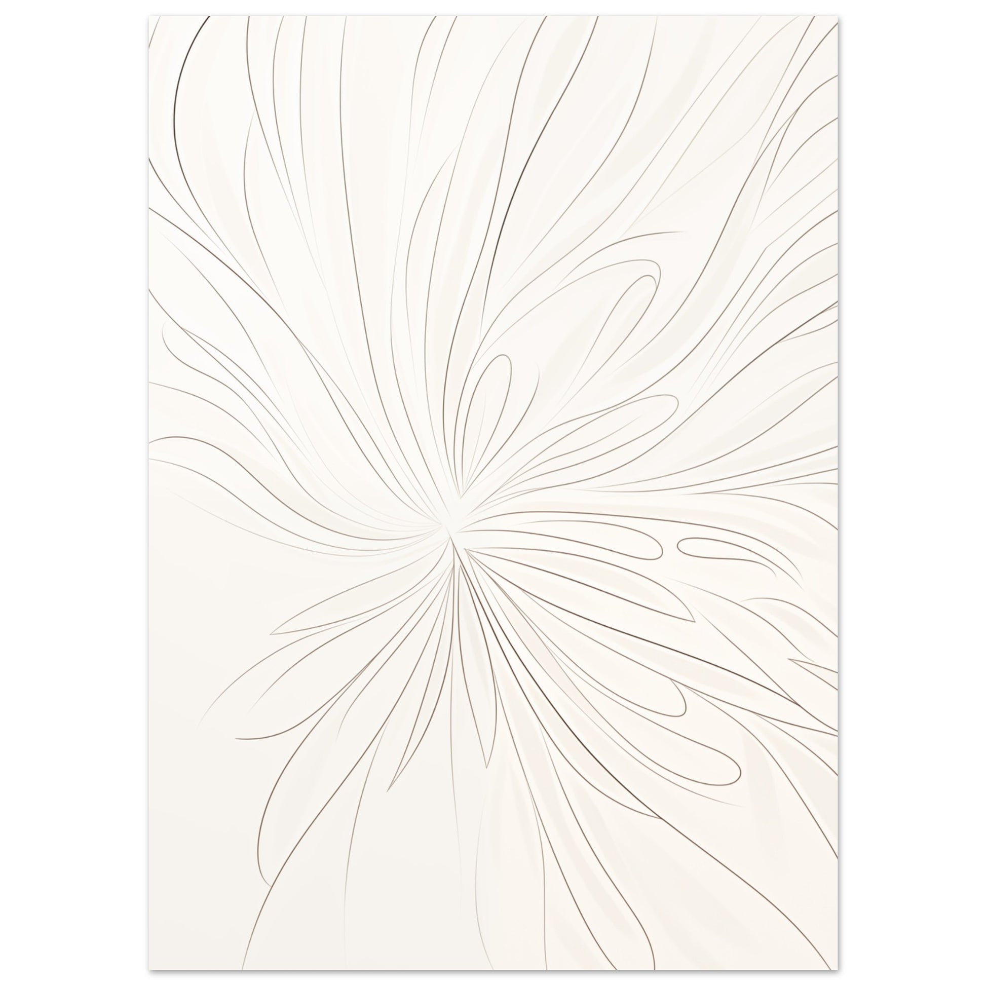 Feathery Lines Poster 13x18 cm - Pixara
