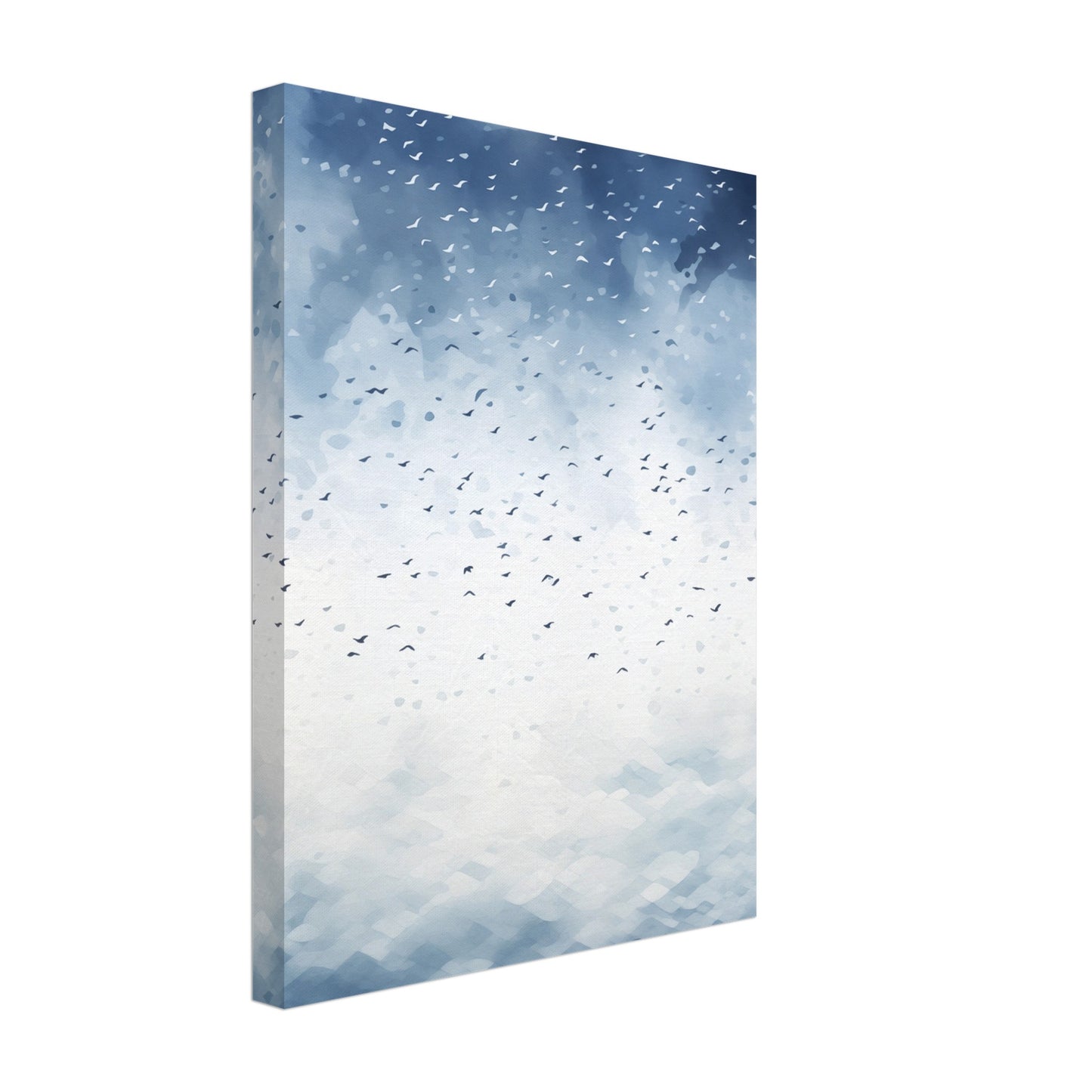 Vogelschwarm über dem Ozean Leinwand 30x40 cm - Pixara