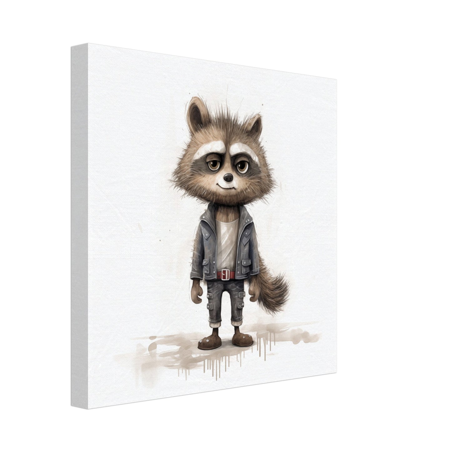 Waschbär "Rocko" Leinwand 30x30 cm - Pixara