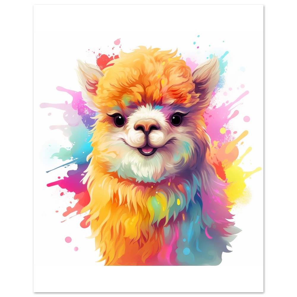 Alpaka "Alfie" Poster 40x50 cm - Pixara