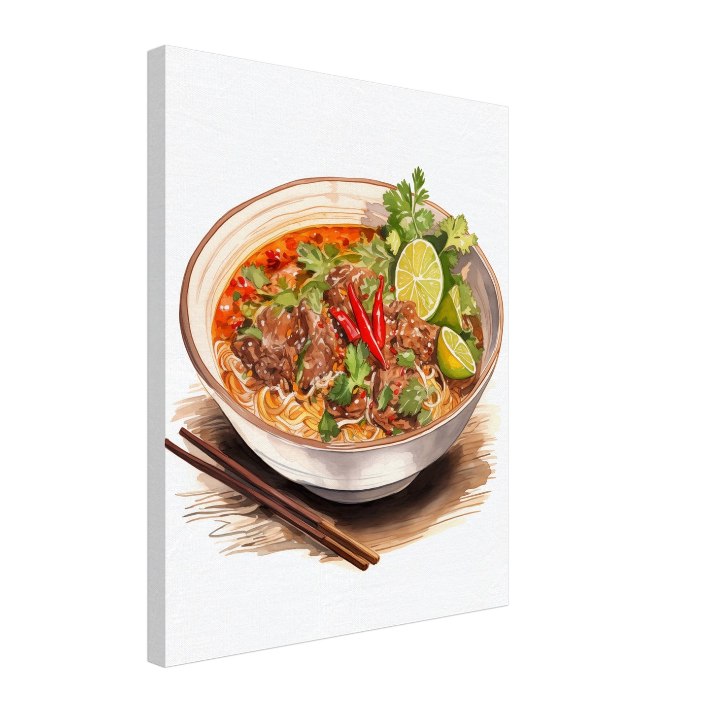 Thailändische Nudelsuppe Leinwand 40x50 cm - Pixara