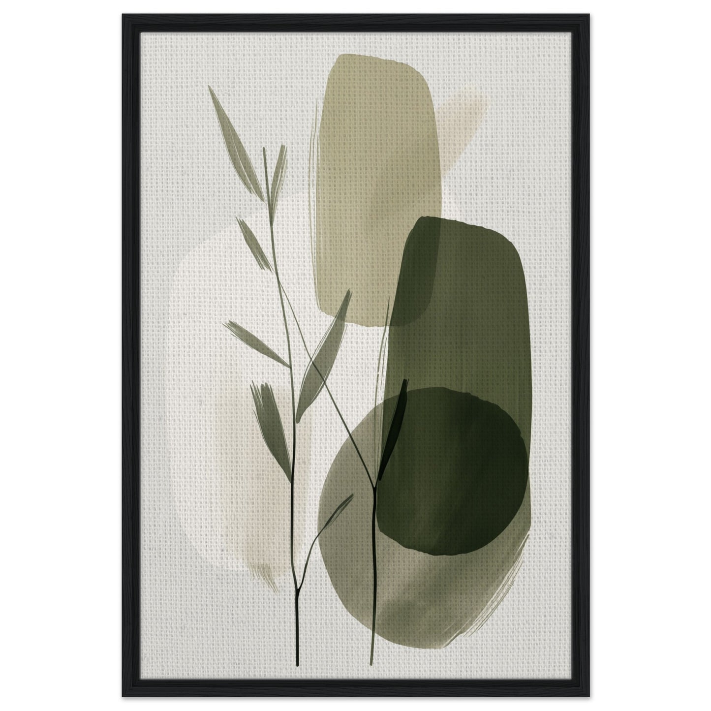 Harmonie des Wachstums | Gerahmte Leinwand 60x90 cm 24x36″ Schwarzer Rahmen - Pixara
