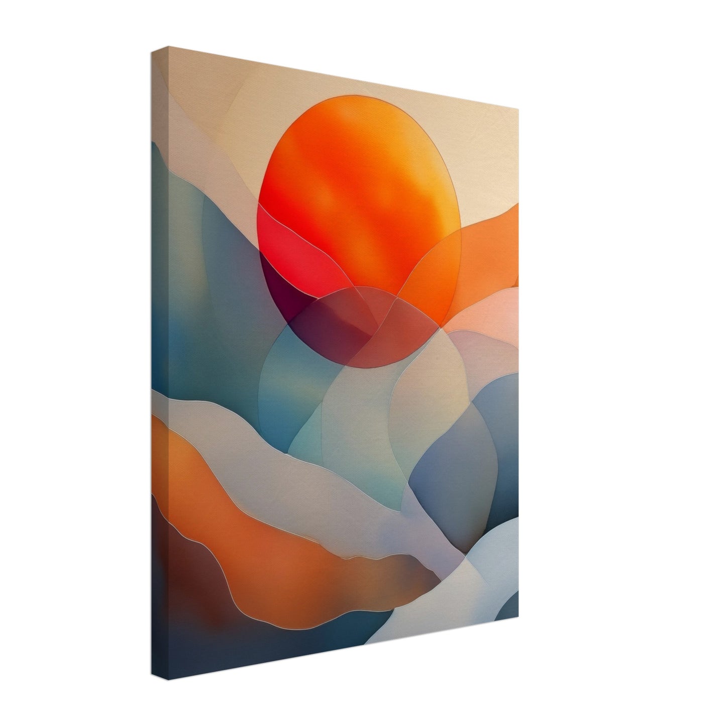 Sonnenuntergangswellen Leinwand 40x50 cm - Pixara