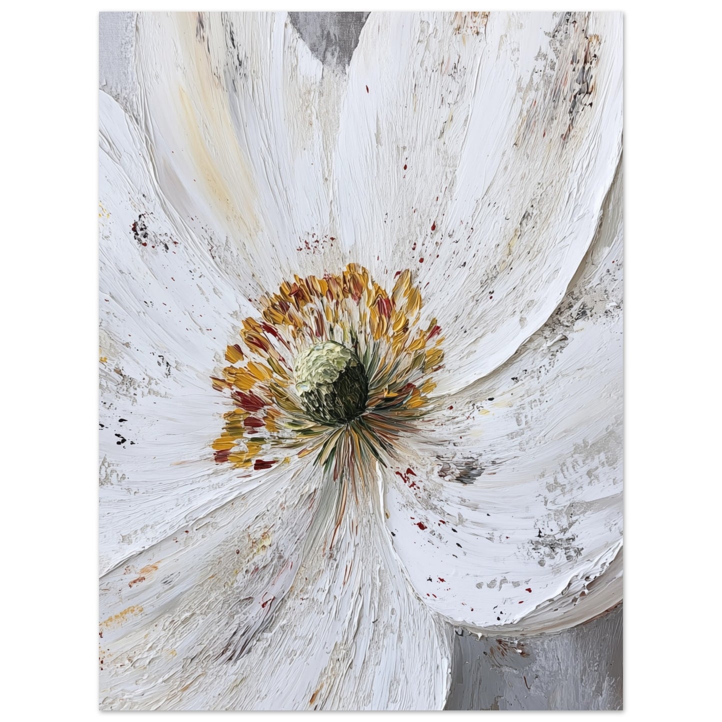Weiße Blume in Nahaufnahme Poster 30x40 cm - Pixara