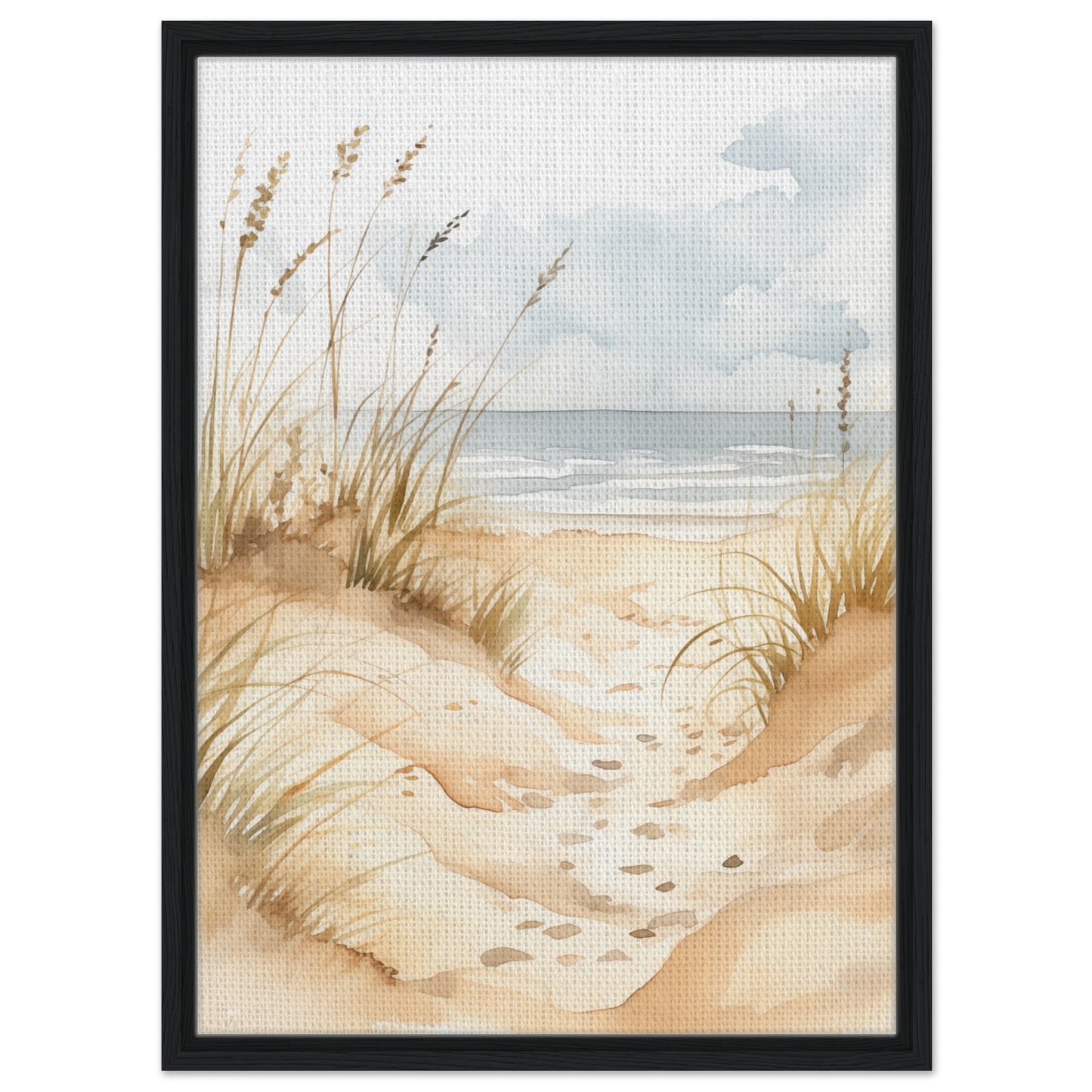 Dünentraum | Gerahmte Leinwand Schwarzer Rahmen 50x70 cm - Pixara