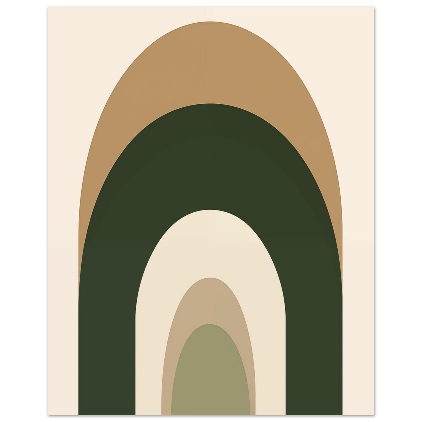 Geometrische Bögen in Naturtönen 40x50 cm - Pixara