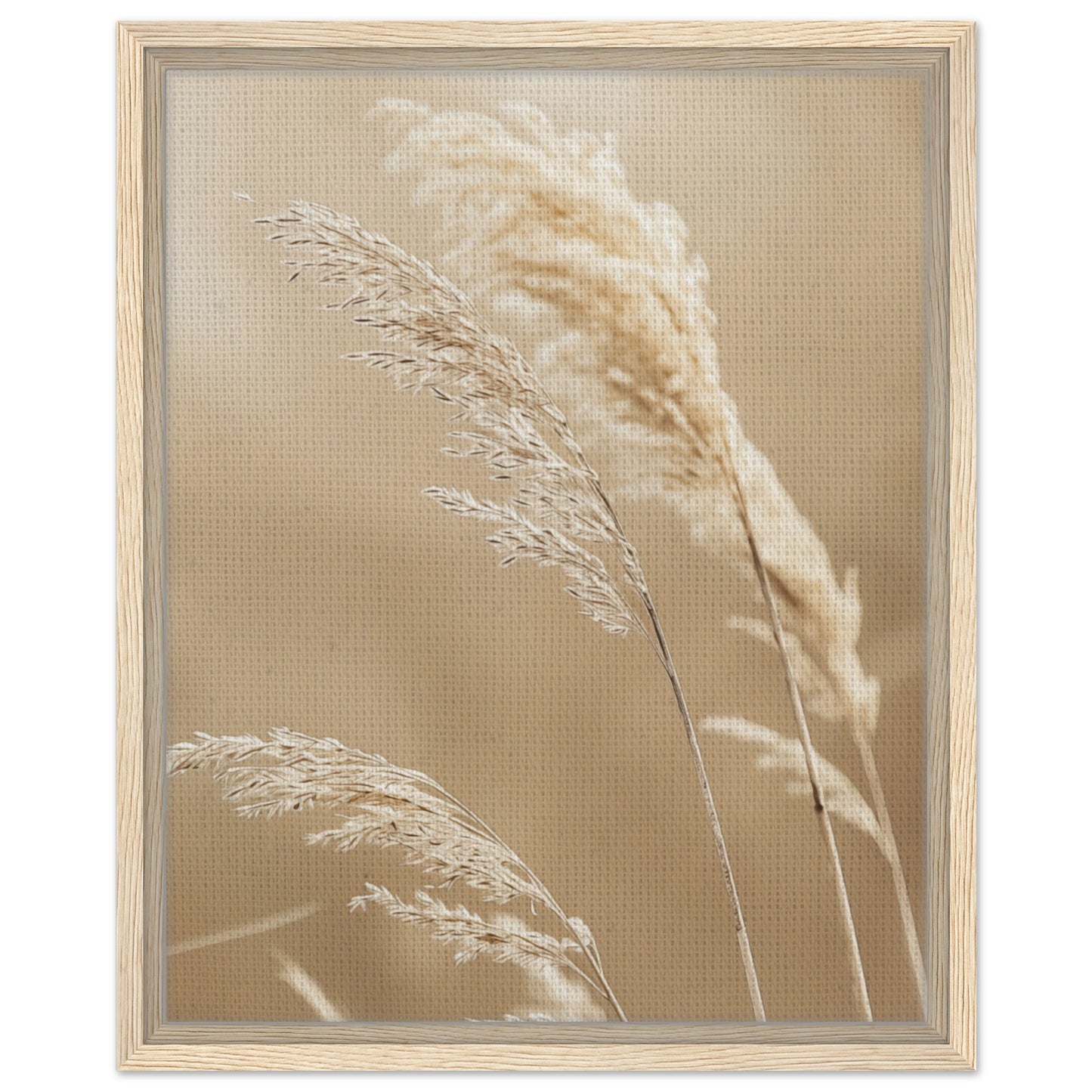 Grashalme im Wind | Gerahmte Leinwand Holzrahmen 40x50 cm - Pixara