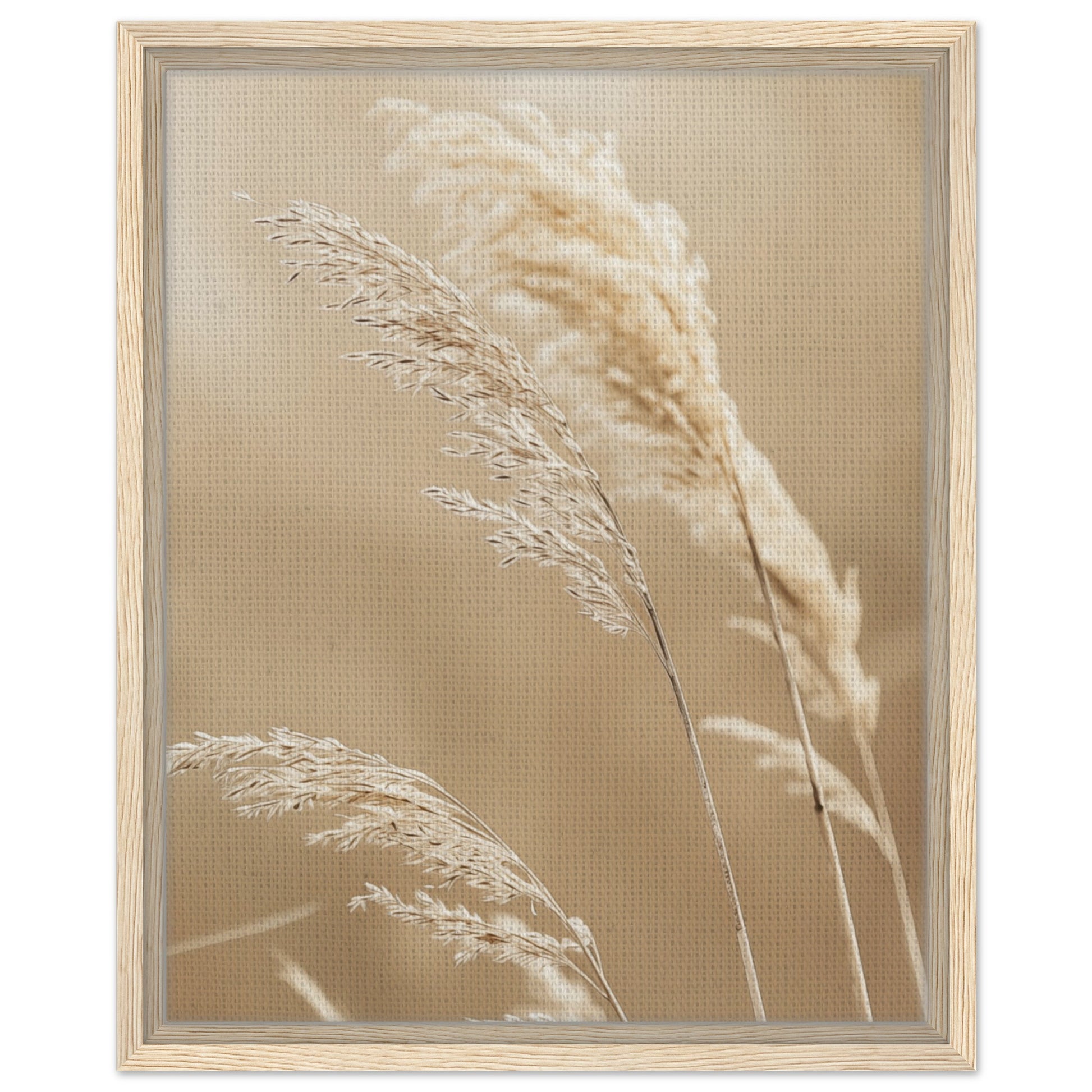 Grashalme im Wind | Gerahmte Leinwand Holzrahmen 40x50 cm - Pixara
