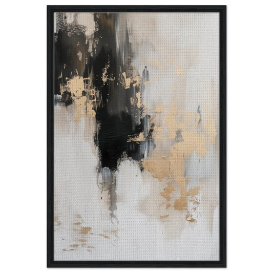 Modern Luxe Abstract | Gerahmte Leinwand Schwarzer Rahmen 60x90 cm - Pixara
