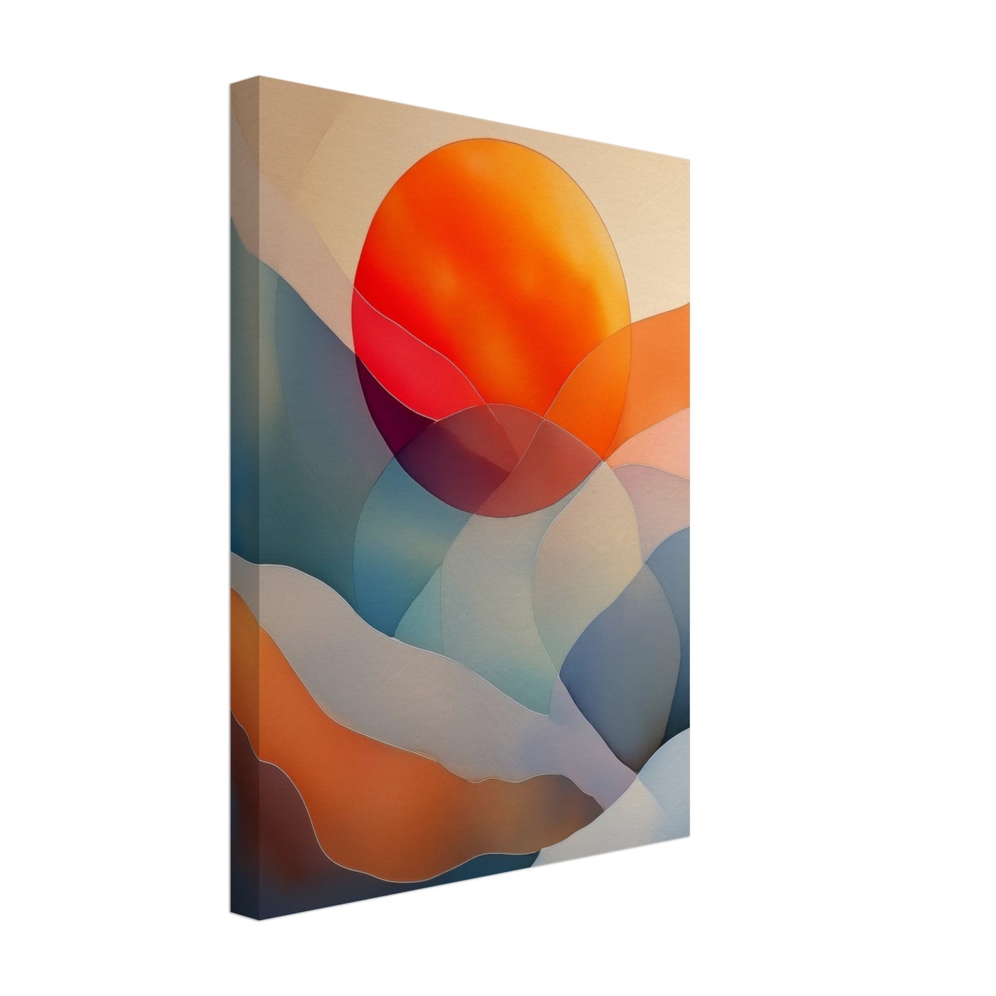 Sonnenuntergangswellen Leinwand 30x40 cm - Pixara