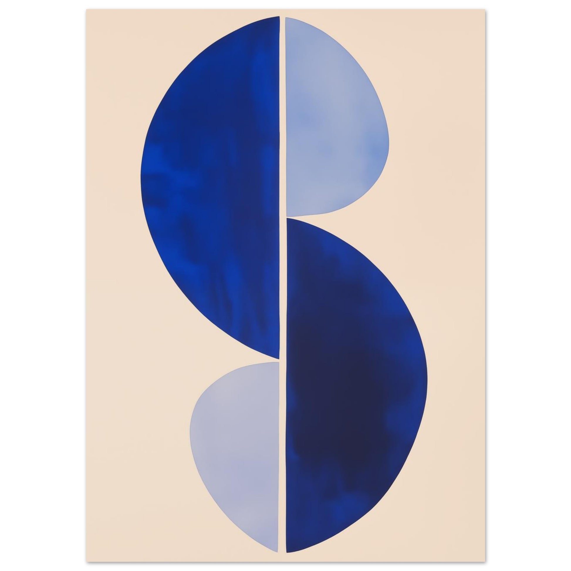 Blaue harmonische Halbkreise 13x18 cm - Pixara