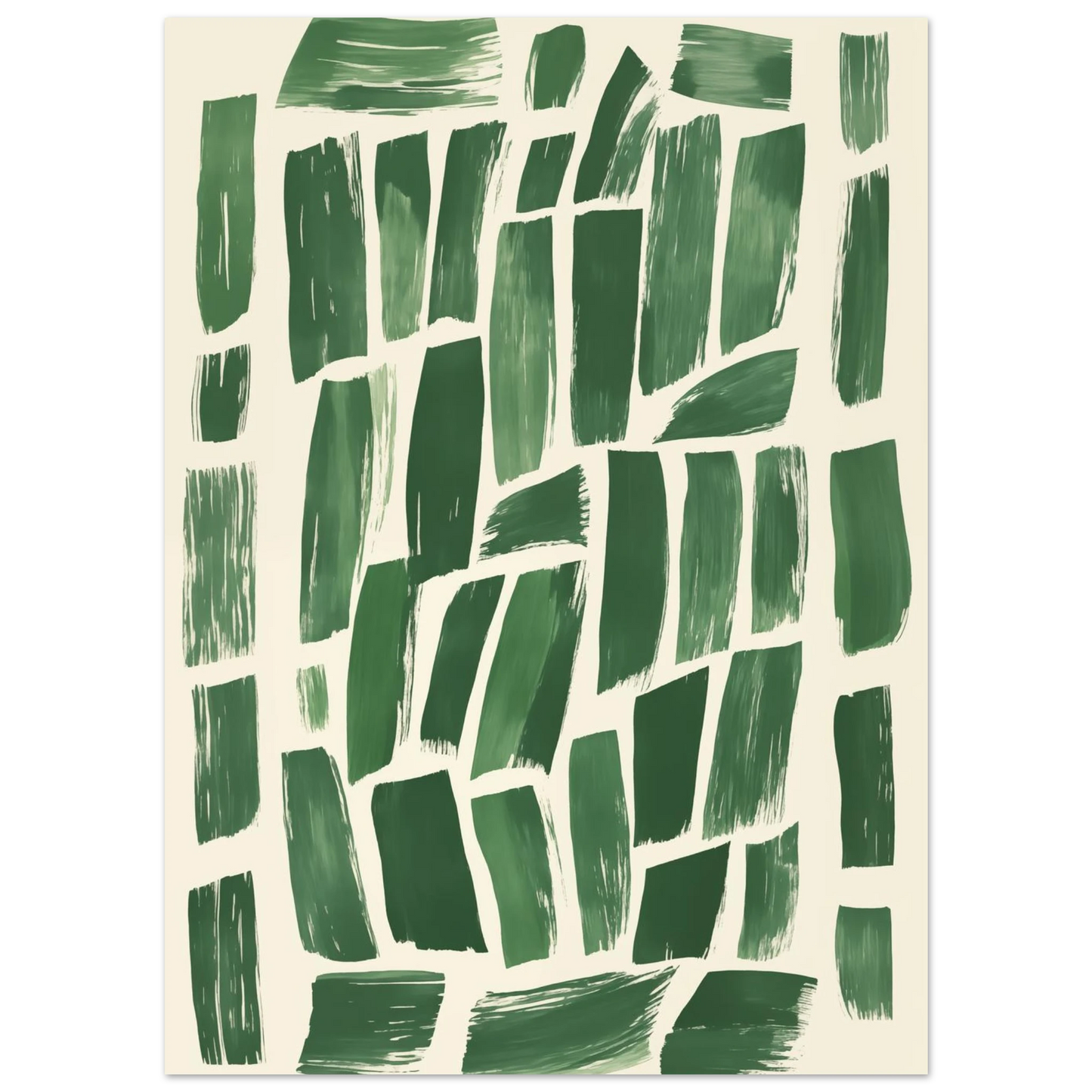 Abstrakte Grüntöne – Modernes Wandbild Poster 13x18 cm - Pixara