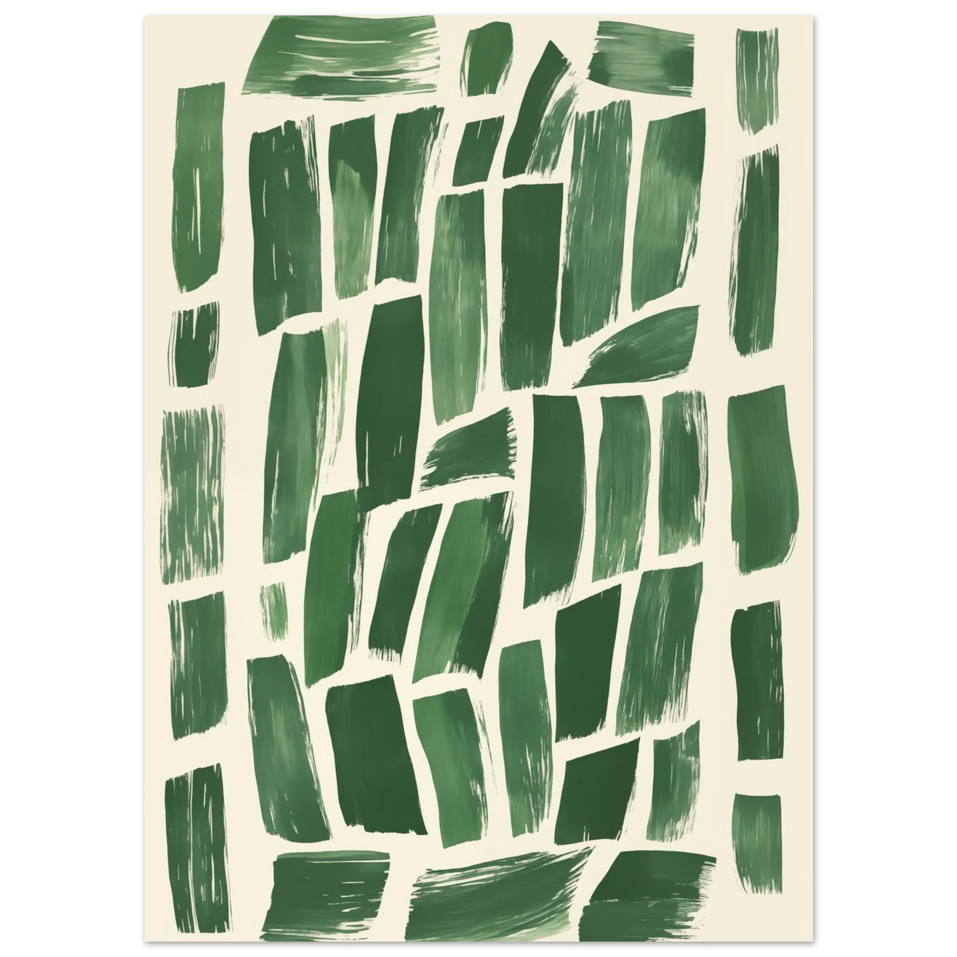 Abstrakte Grüntöne – Modernes Wandbild Poster 13x18 cm - Pixara