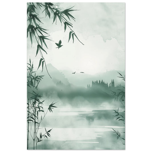 Nebel im Bambuswald 60x90 cm - Pixara
