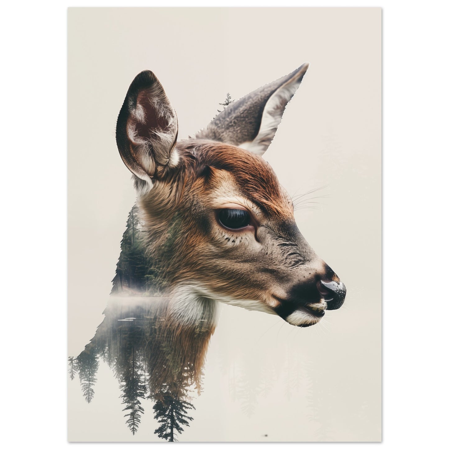 Rehkitz im Wald 13x18 cm - Pixara