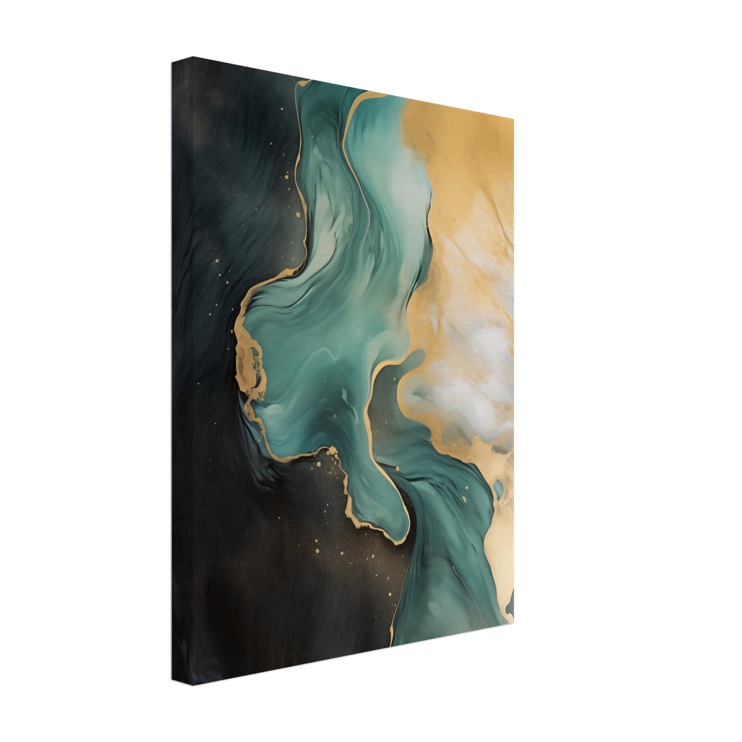 Celestial Aqua Flow Leinwand 30x40 cm - Pixara