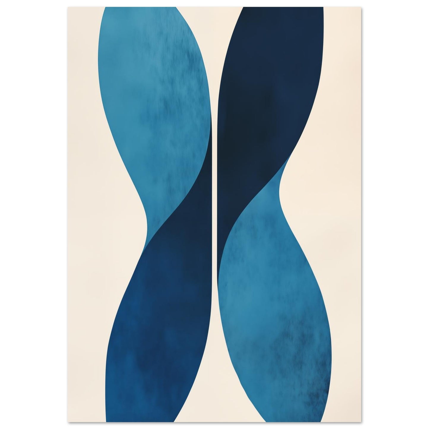 Blaue symmetrische Formen 21x29.7 cm - Pixara