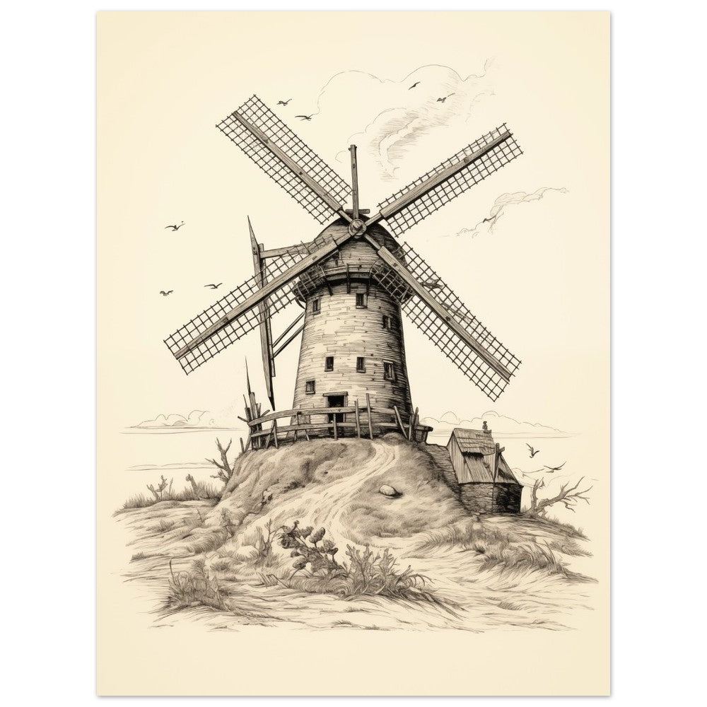 Haverbeck-Mühle Poster 30x40 cm - Pixara