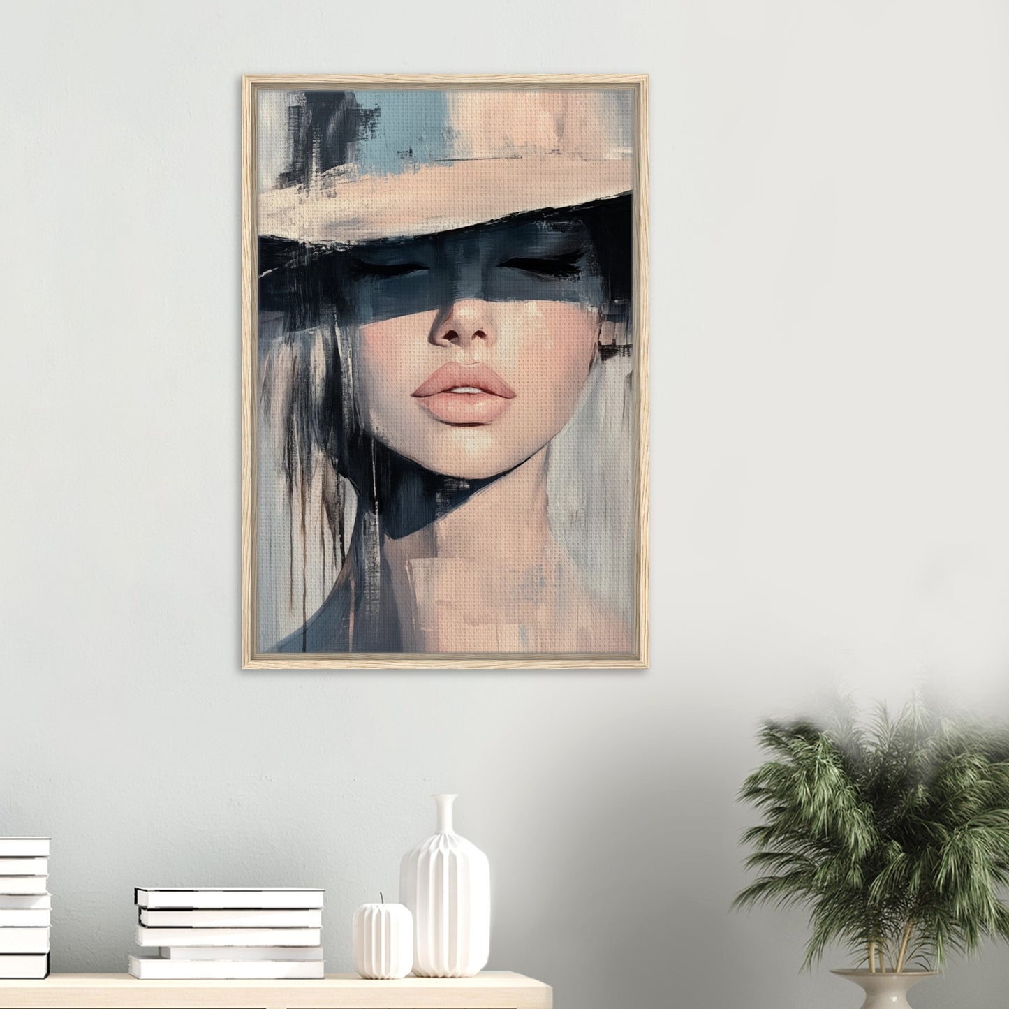 Verborgene Eleganz | Gerahmte Leinwand - Pixara