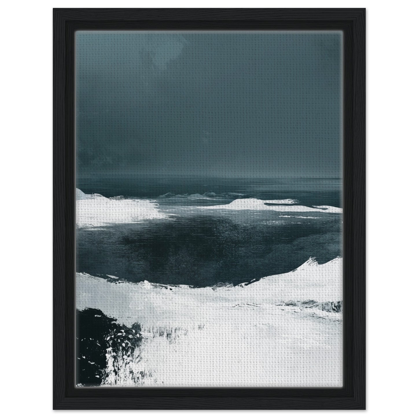 Arktische Stille | Gerahmte Leinwand Schwarzer Rahmen 30x40 cm - Pixara