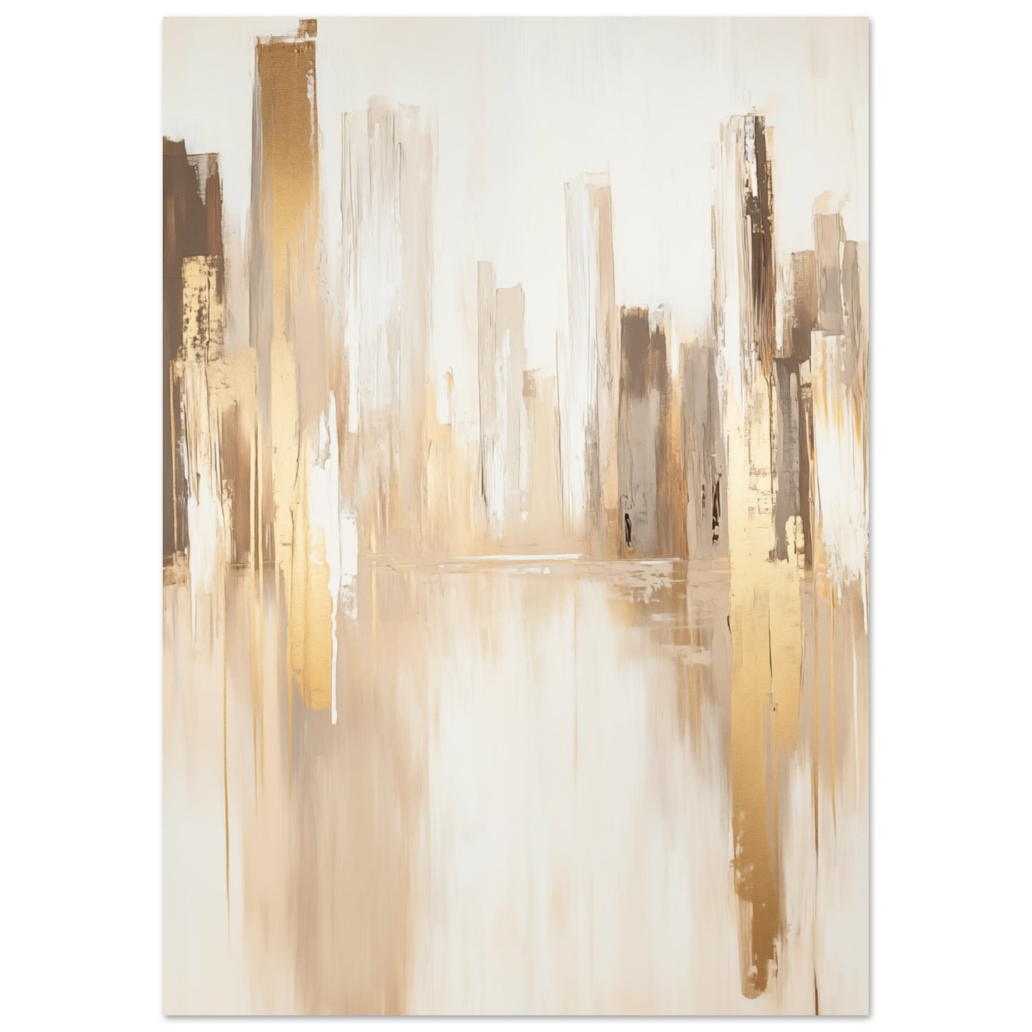 Goldene Skyline Poster A4 21x29.7 cm - Pixara