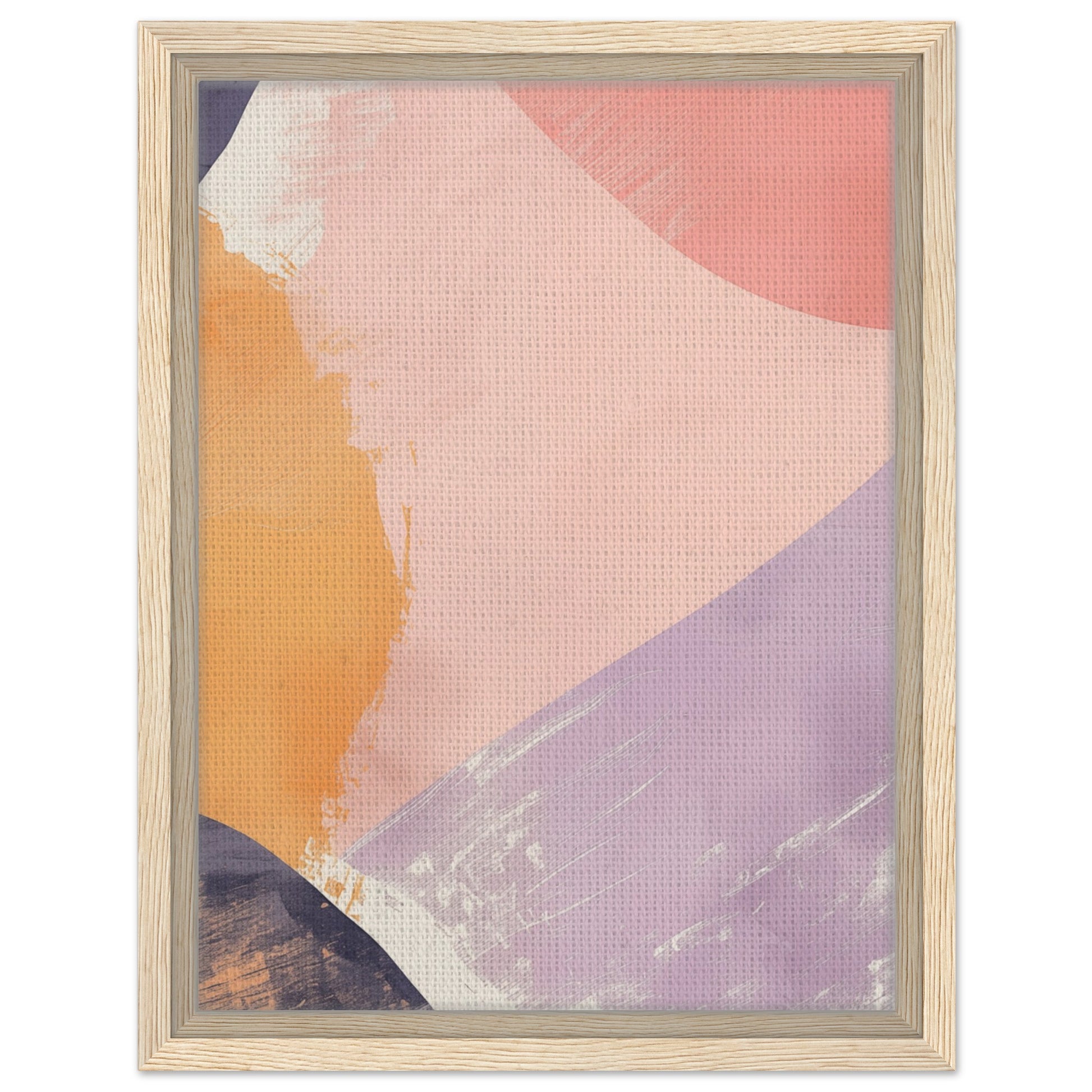 Geometrische Morgenröte | Gerahmte Leinwand Holzrahmen 30x40 cm - Pixara