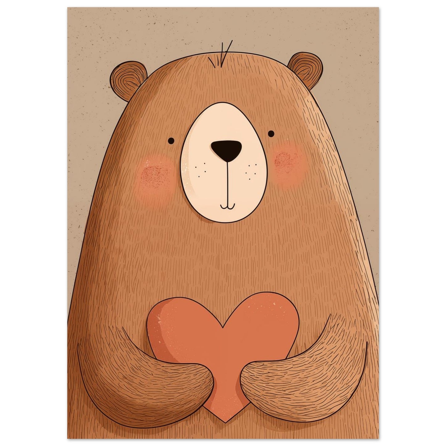 Herzbär 13x18 cm - Pixara