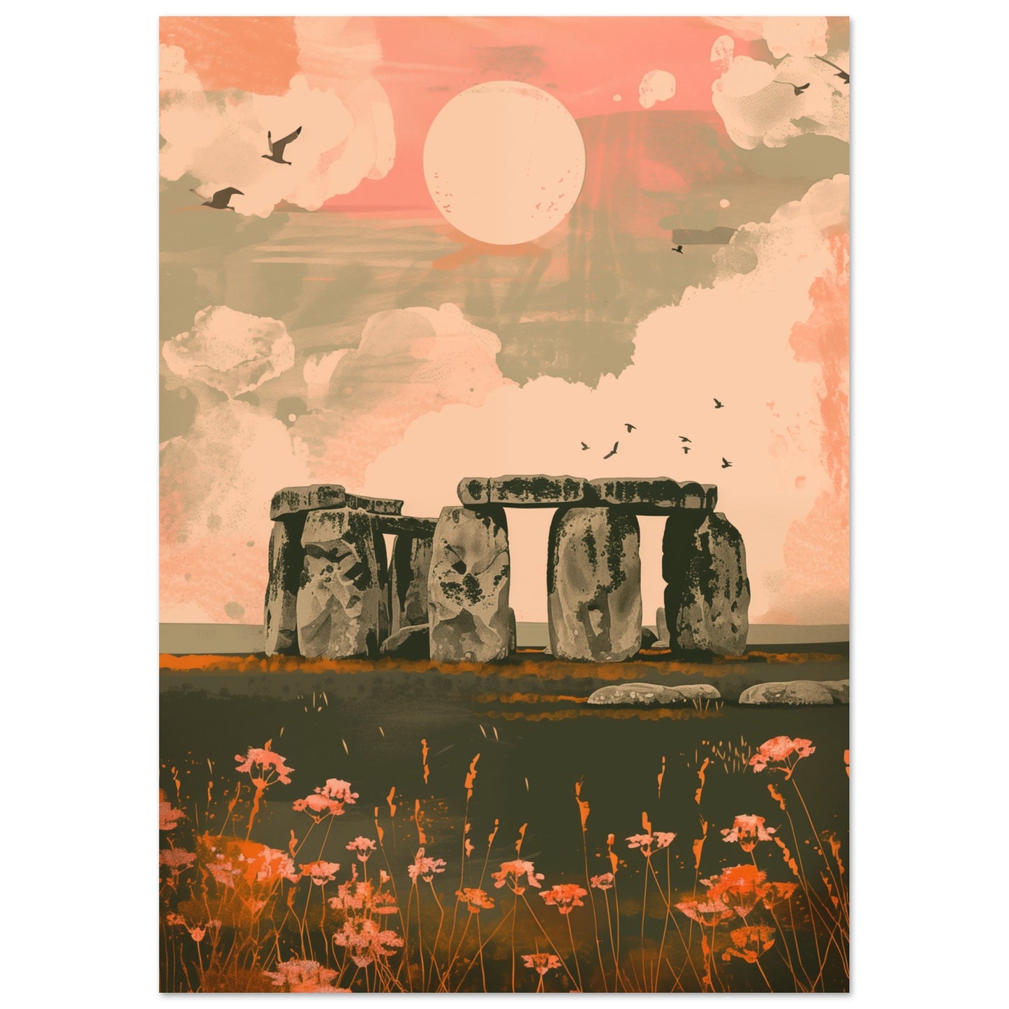 Stonehenge im Herbst A4 21x29.7 cm - Pixara