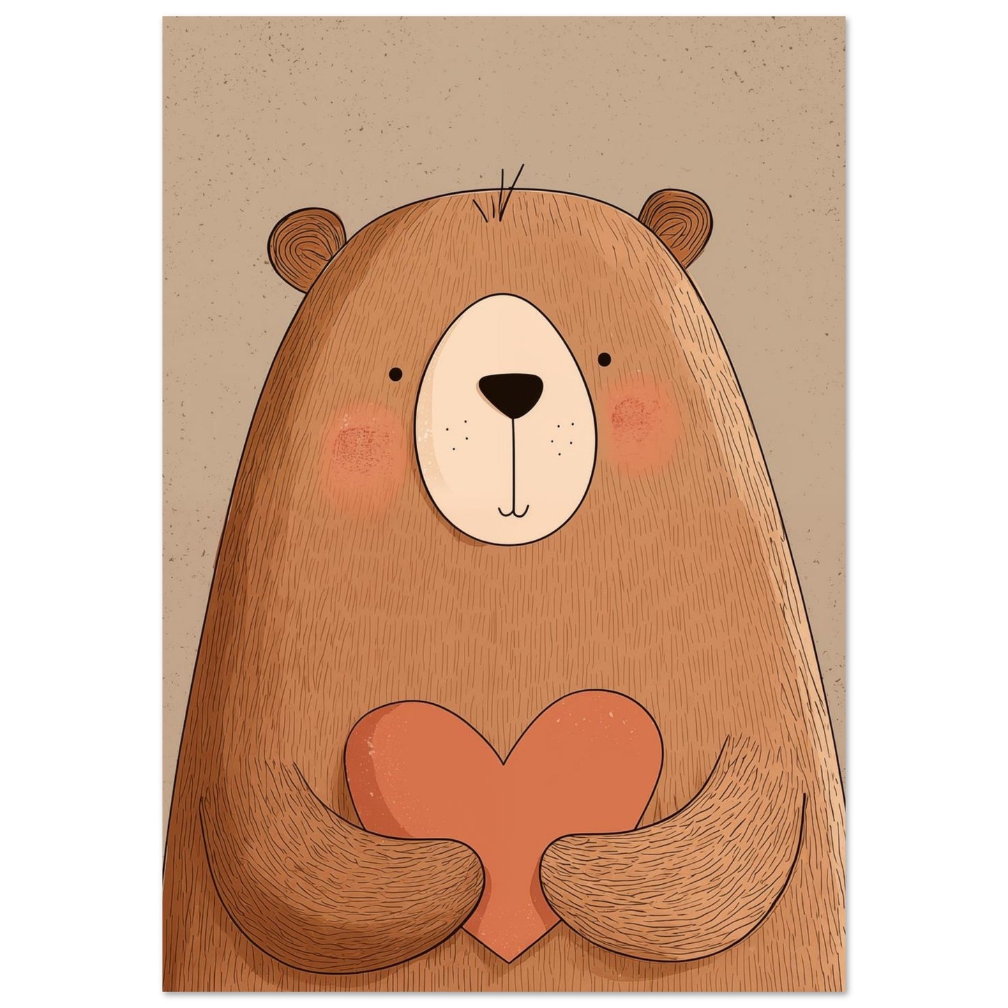 Herzbär 70x100 cm - Pixara