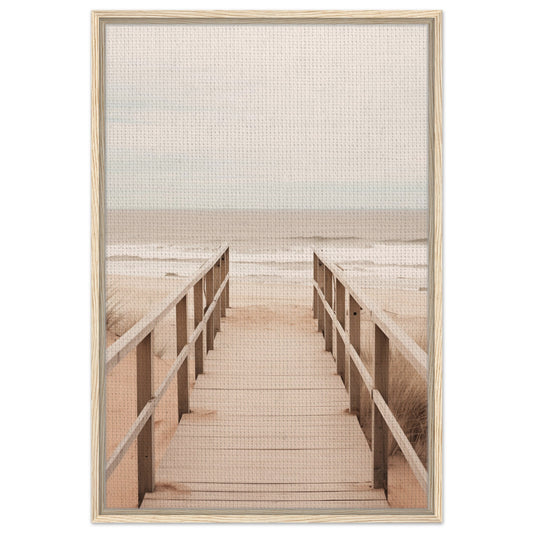Weg zum Horizont - Gerahmte Leinwand Holzrahmen 60x90 cm - Pixara