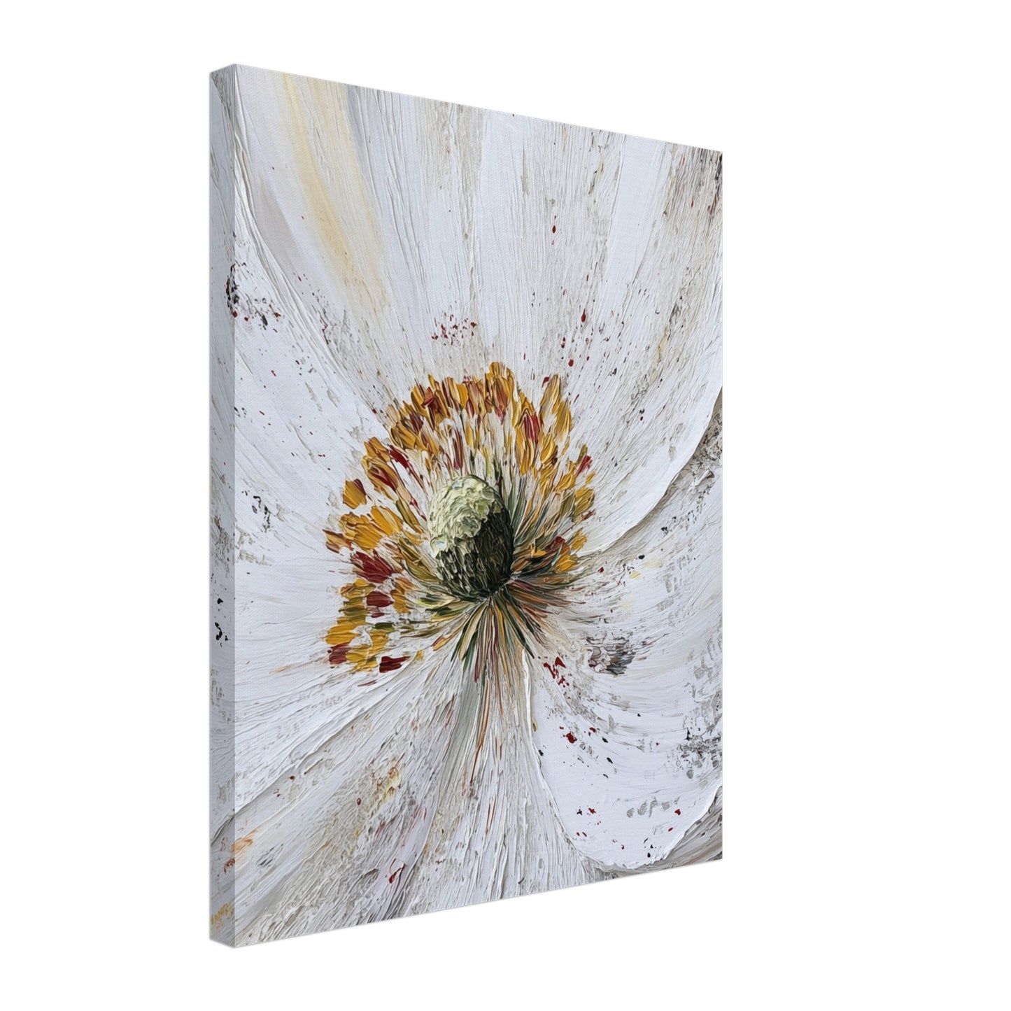 Weiße Blume in Nahaufnahme Leinwand 40x50 cm - Pixara