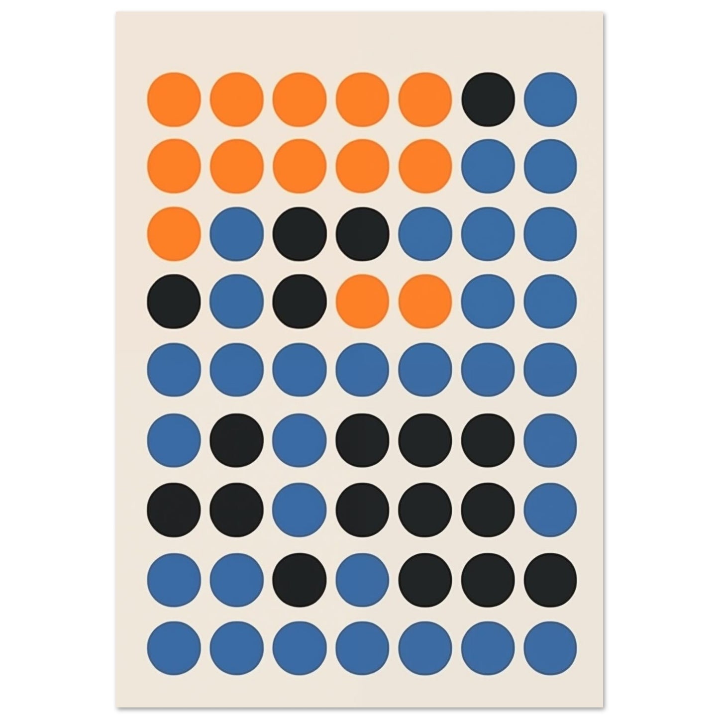 Farbige Punkte in perfekter Harmonie 70x100 cm - Pixara