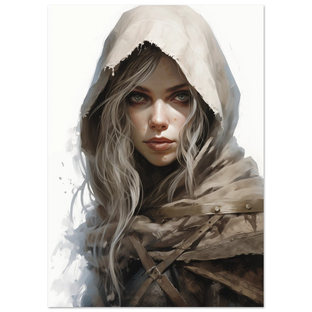 Die Schattenläuferin "Lyra Schleierblick" Poster 50x70 cm - Pixara