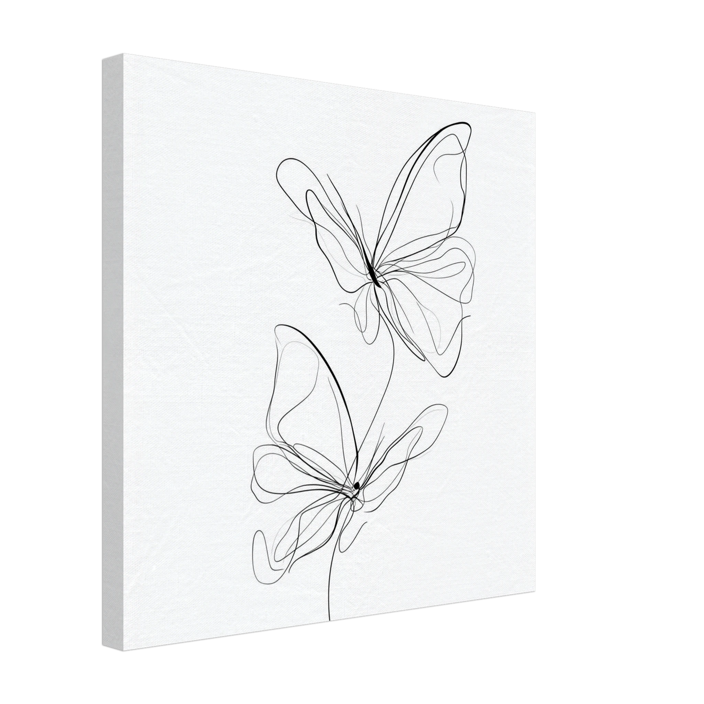 Federleicht – Schmetterlinge in Linie Leinwand 40x40 cm - Pixara