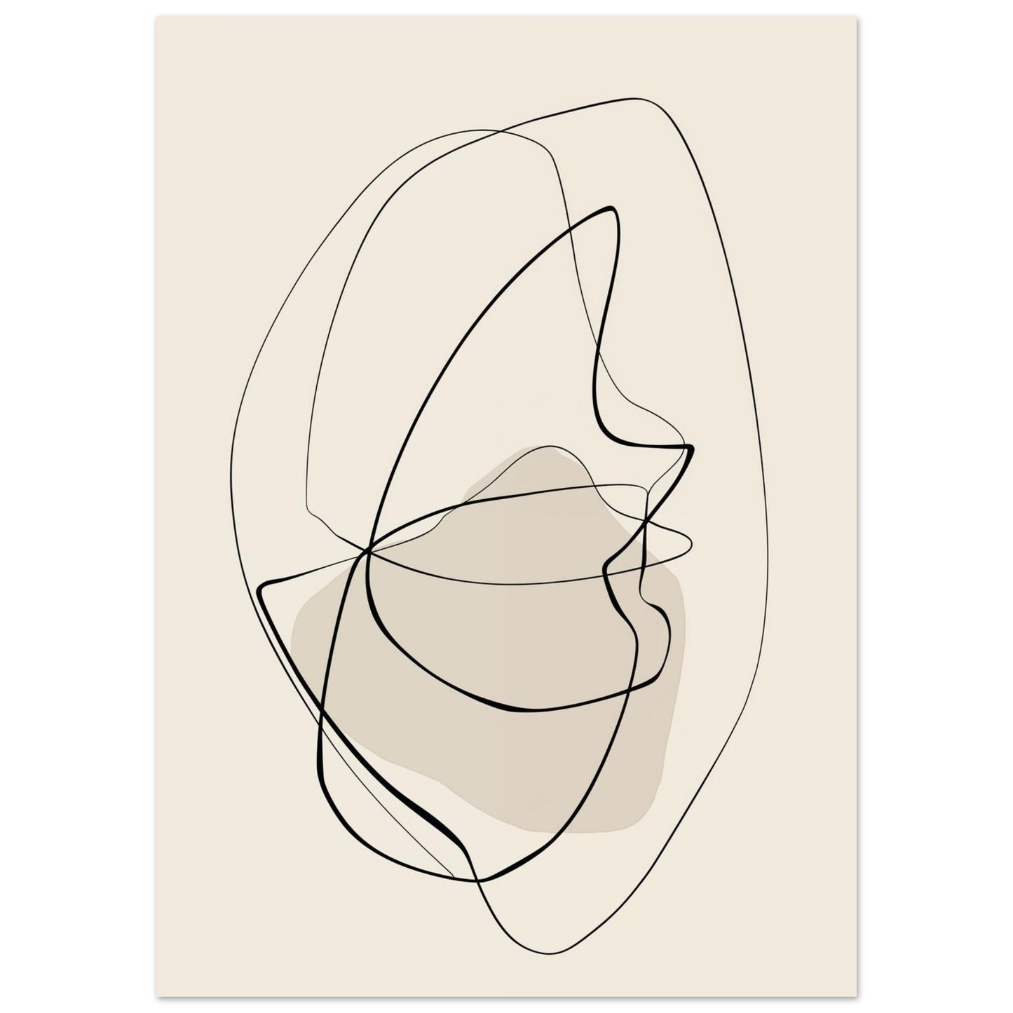 Tanz der Linien – Abstrakte Leichtigkeit 50x70 cm - Pixara