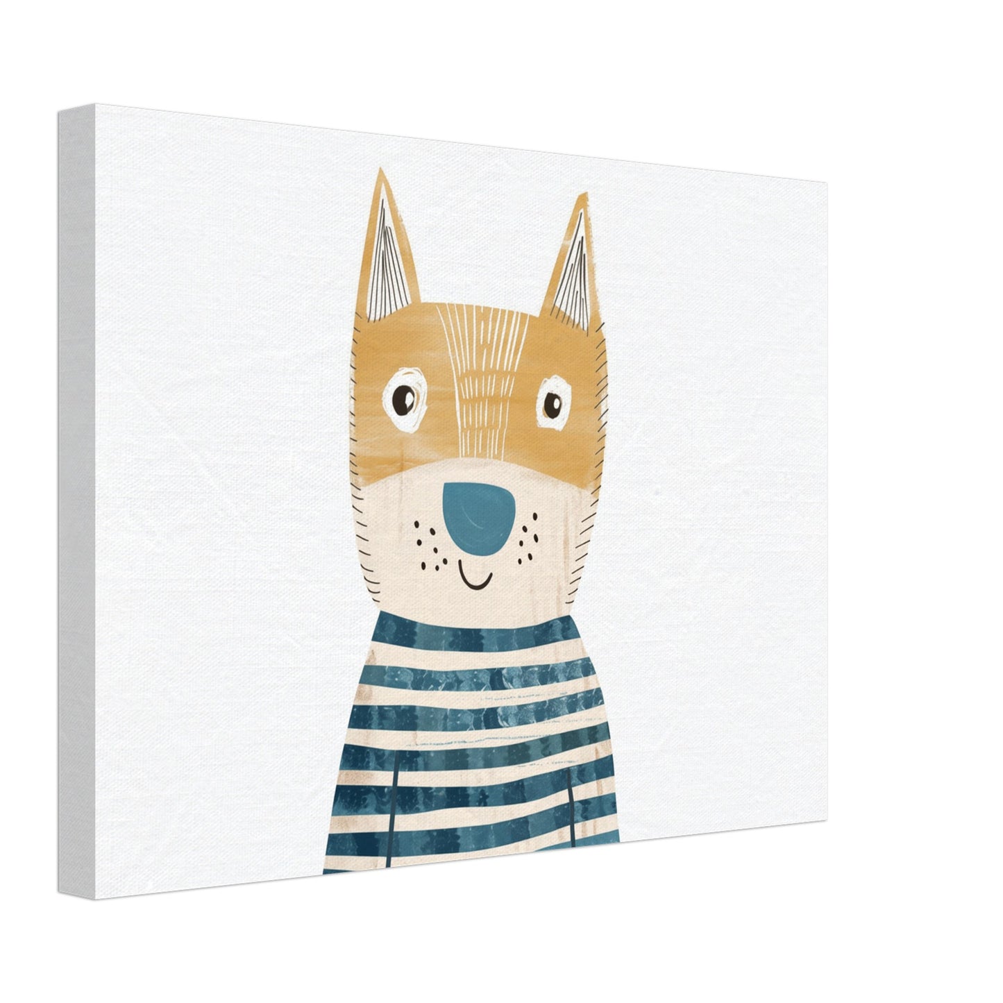 Bodo der freundliche Hund Leinwand 30x40 cm - Pixara