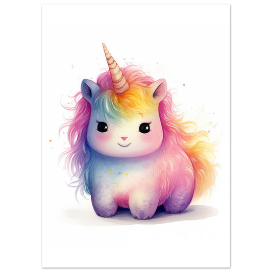 Einhorn "Luna" Poster 50x70 cm - Pixara