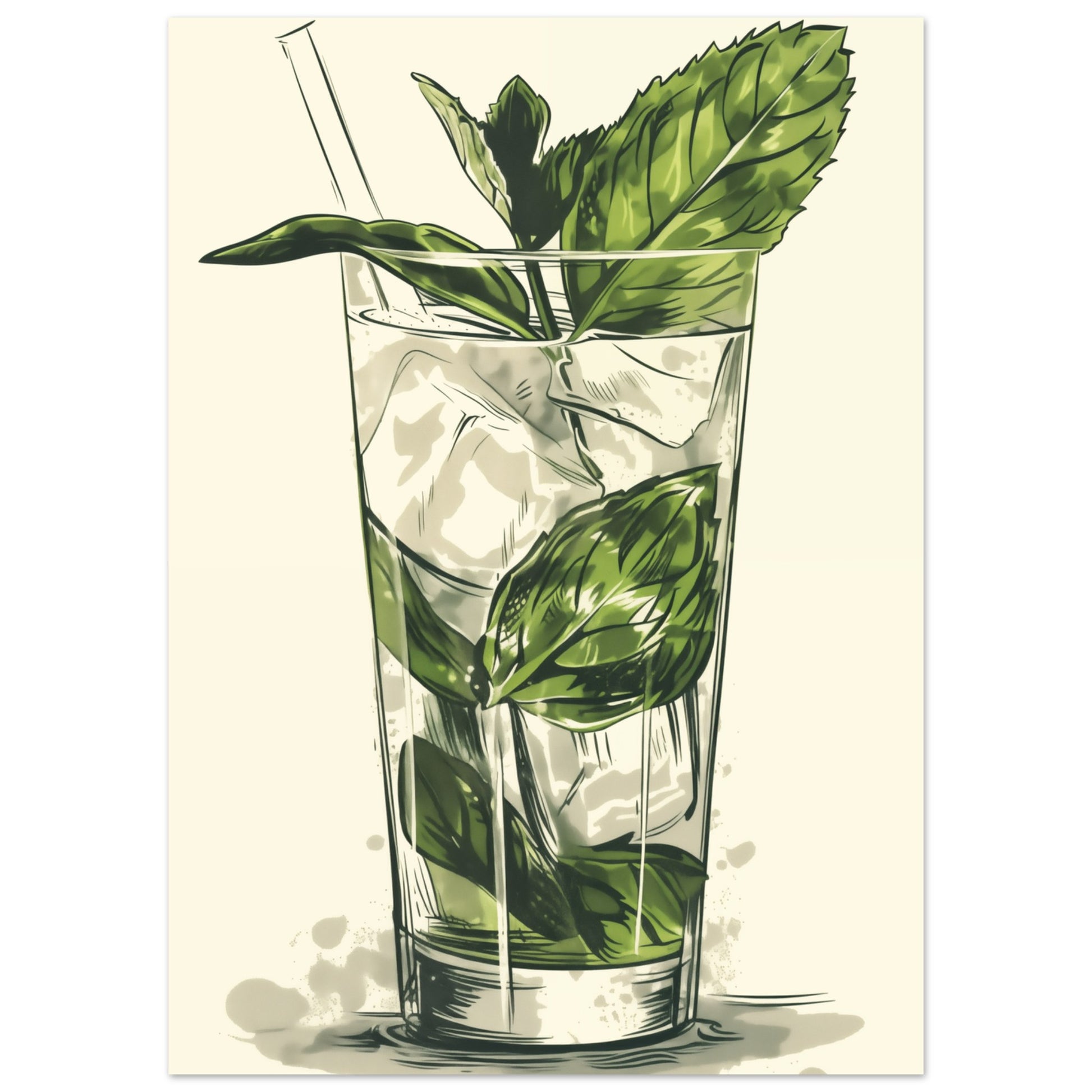 Klassischer Mojito 50x70 cm - Pixara