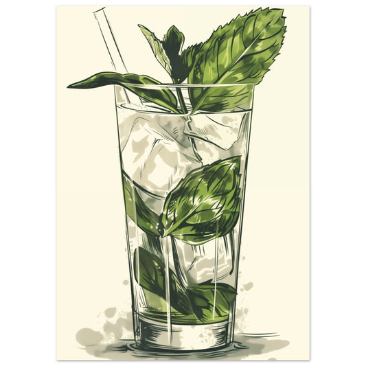 Klassischer Mojito 50x70 cm - Pixara