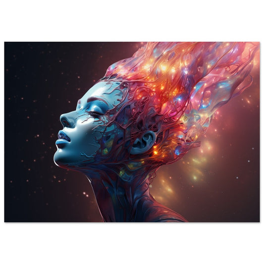 Hyper-realistische Humanoidin A4 21x29.7 cm - Pixara