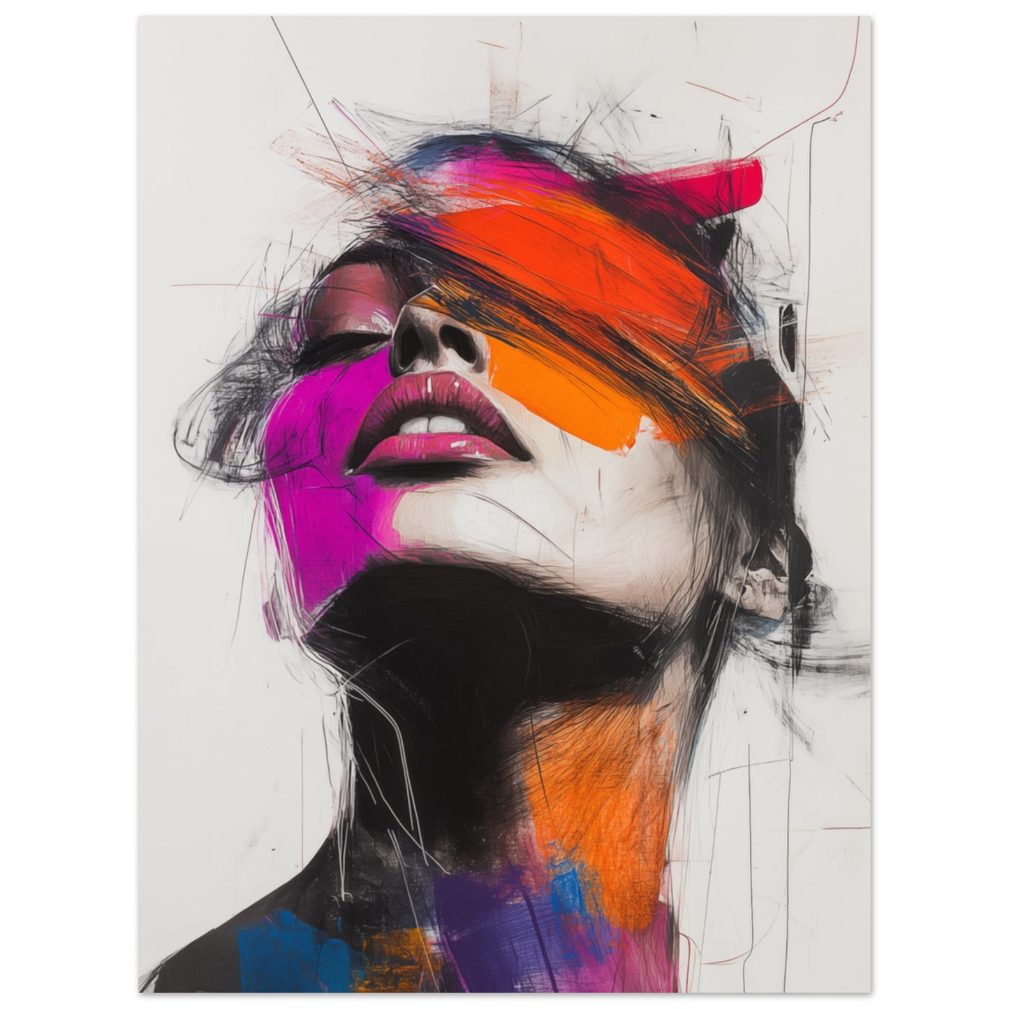Abstrakte Farbexplosion Poster 30x40 cm - Pixara