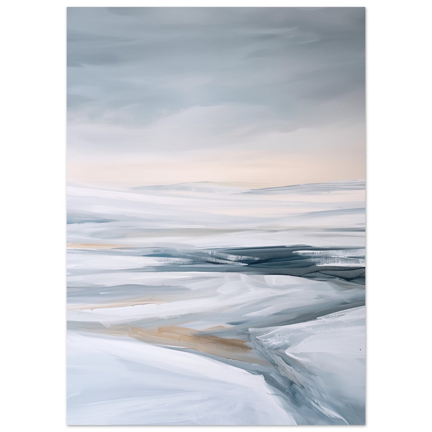 Verschneite Tiefen Poster 50x70 cm - Pixara