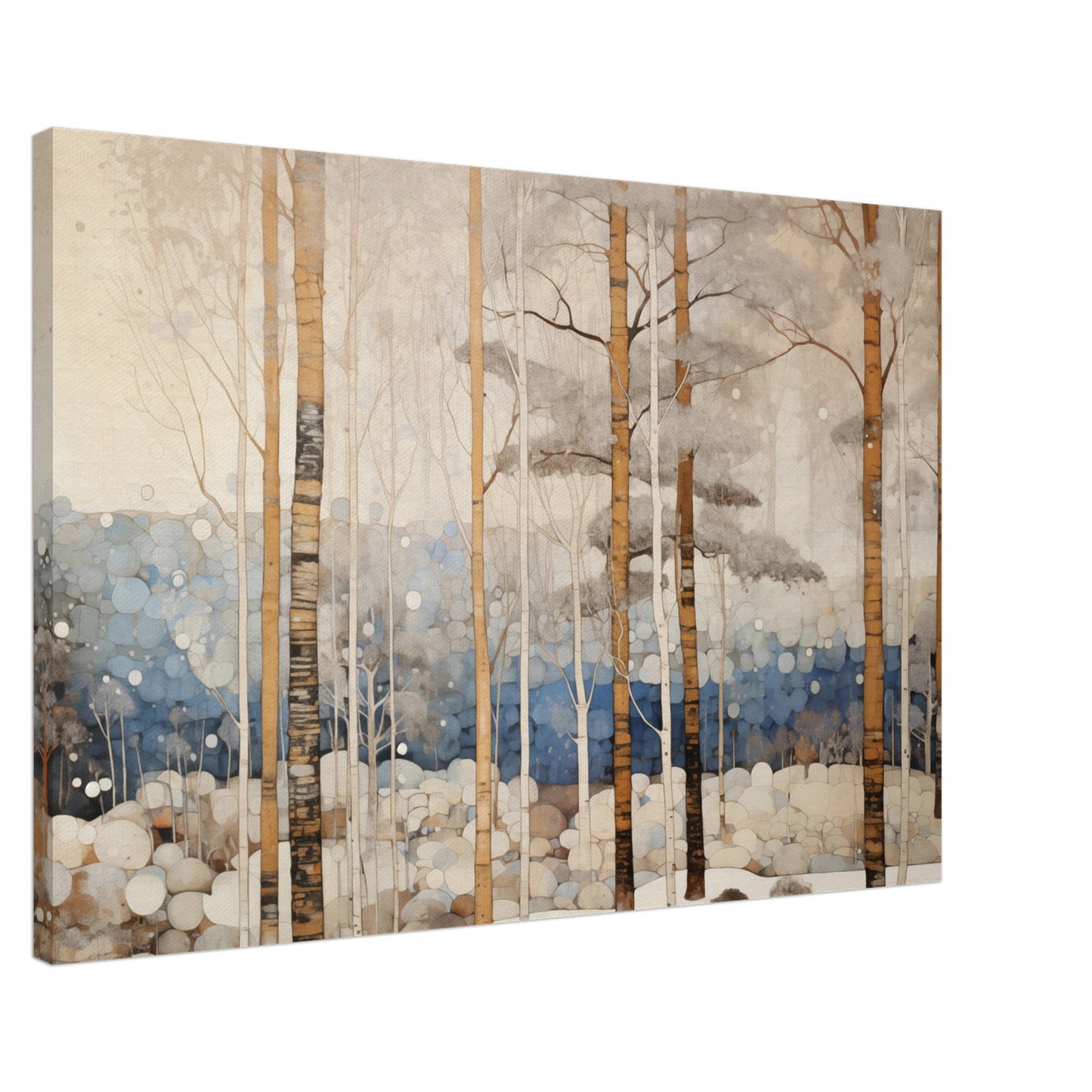 Wintermorgen Leinwand 60x90 cm - Pixara