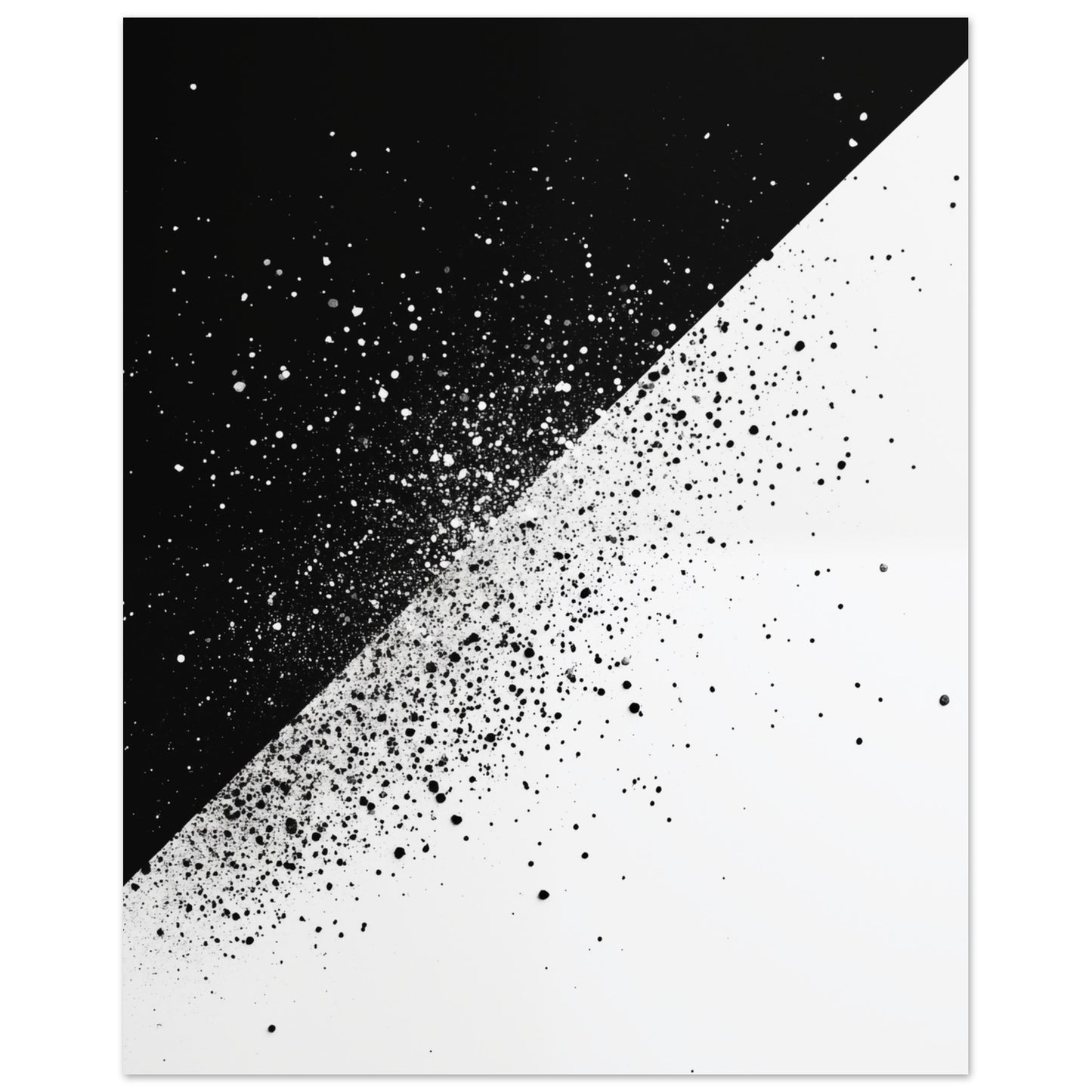 Schwarz-Weiß-Splitter 2 Poster 40x50 cm - Pixara