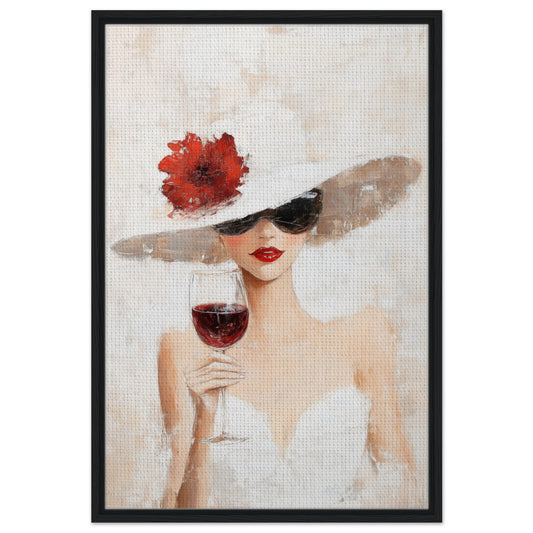 Impressionistische Eleganz | Gerahmte Leinwand Schwarzer Rahmen 60x90 cm - Pixara
